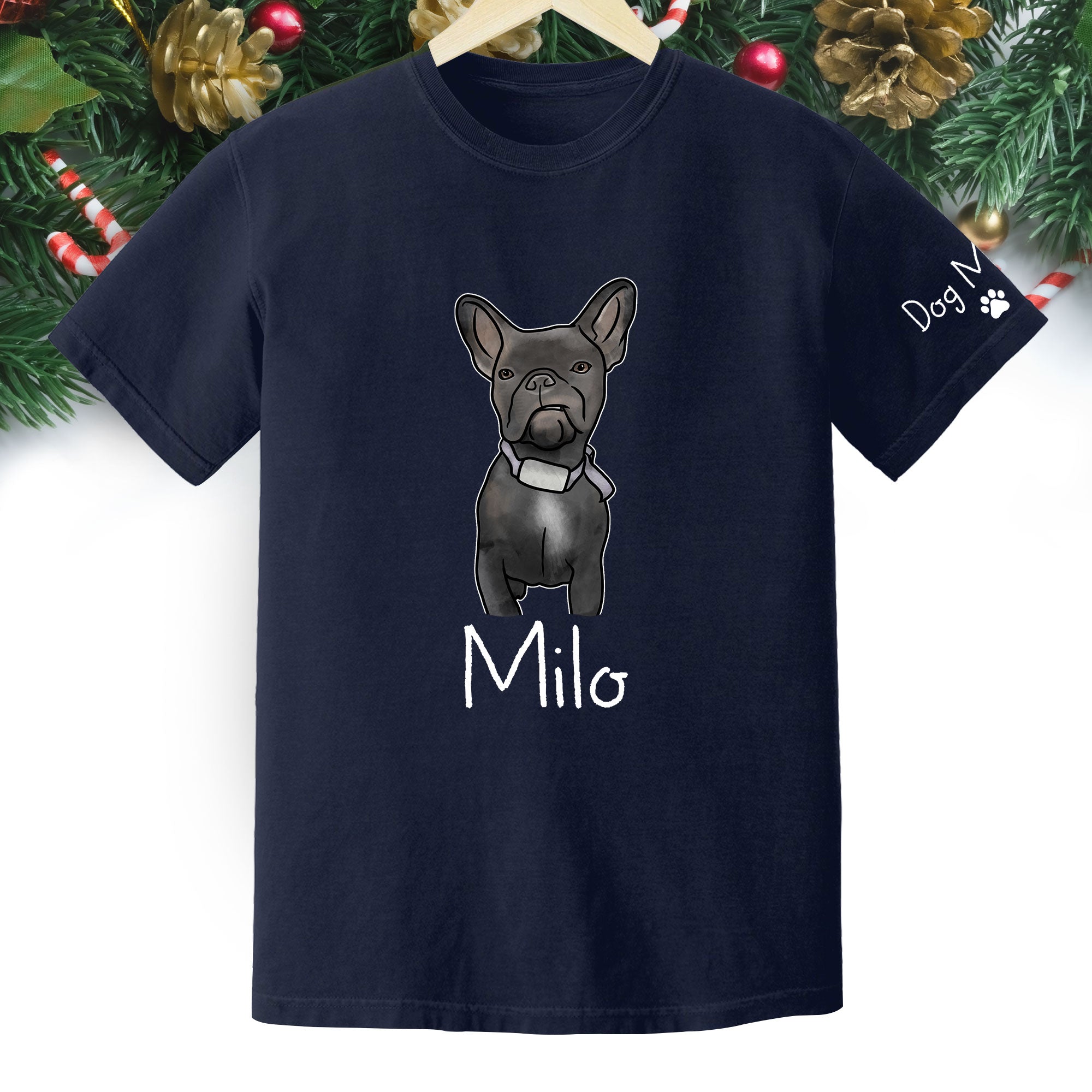 Custom Pet Portrait T-Shirt – Personalized Dog Lover Tee from Photo, Cute Gift for Dog Mom & Dog Dad