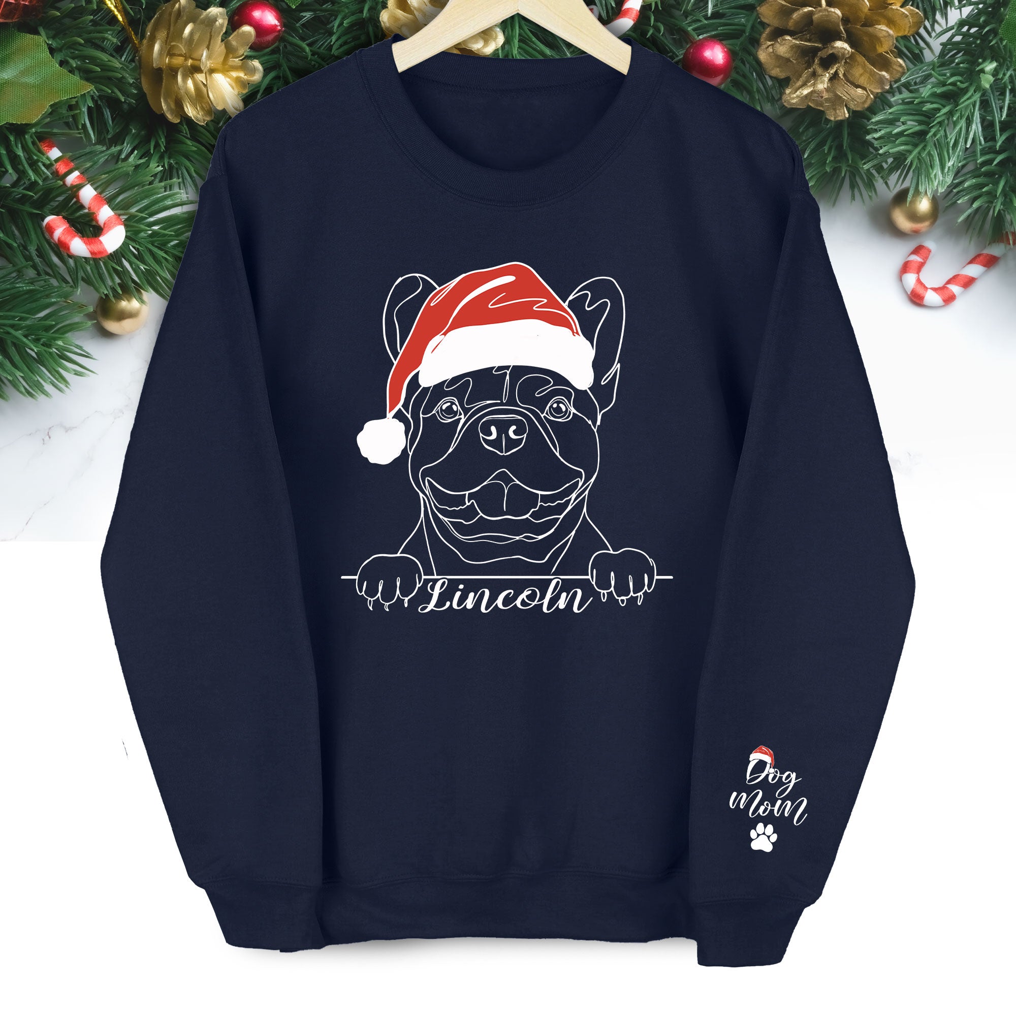 Custom Dog Face Sweatshirt for Dog Moms – Cute & Heartfelt Pet Lover Sweater