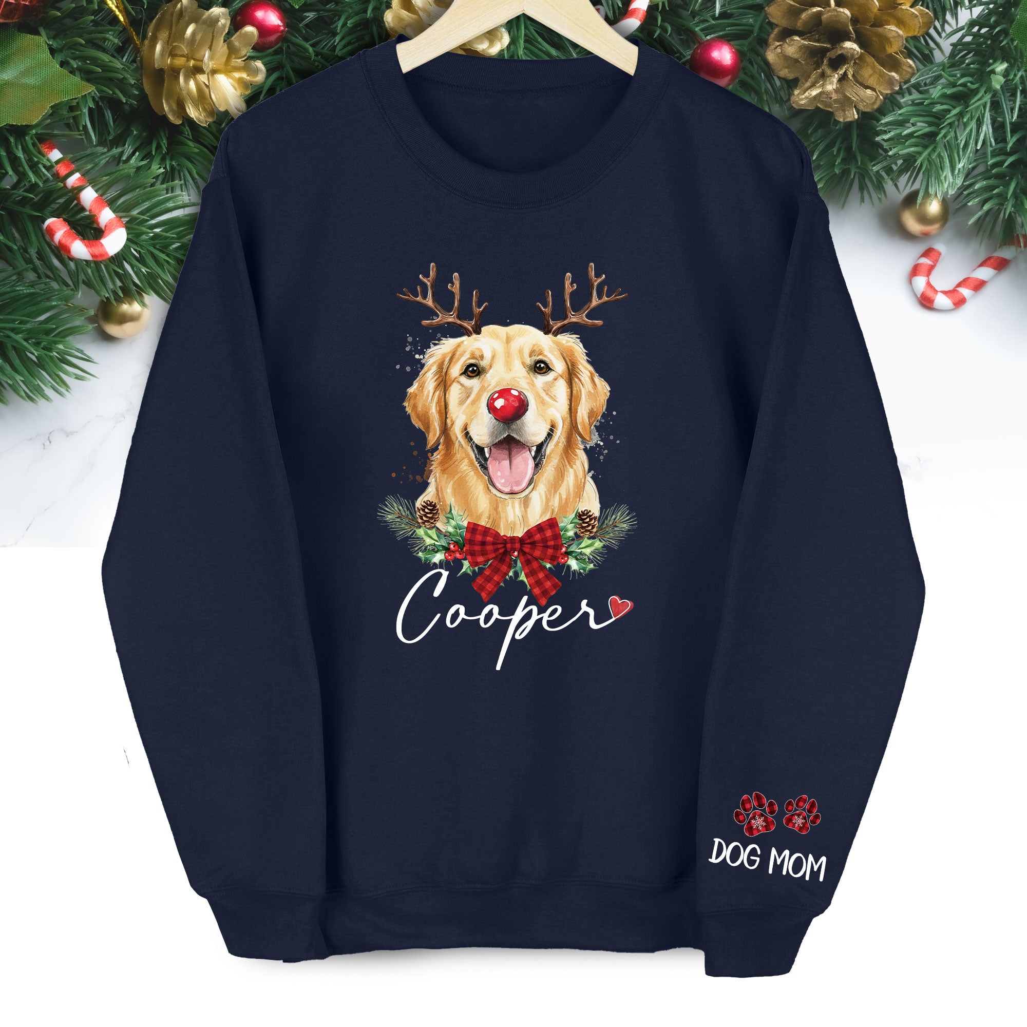 Custom Pet Face Dog Mom Sweatshirt – Personalized With Your Pup’s Photo