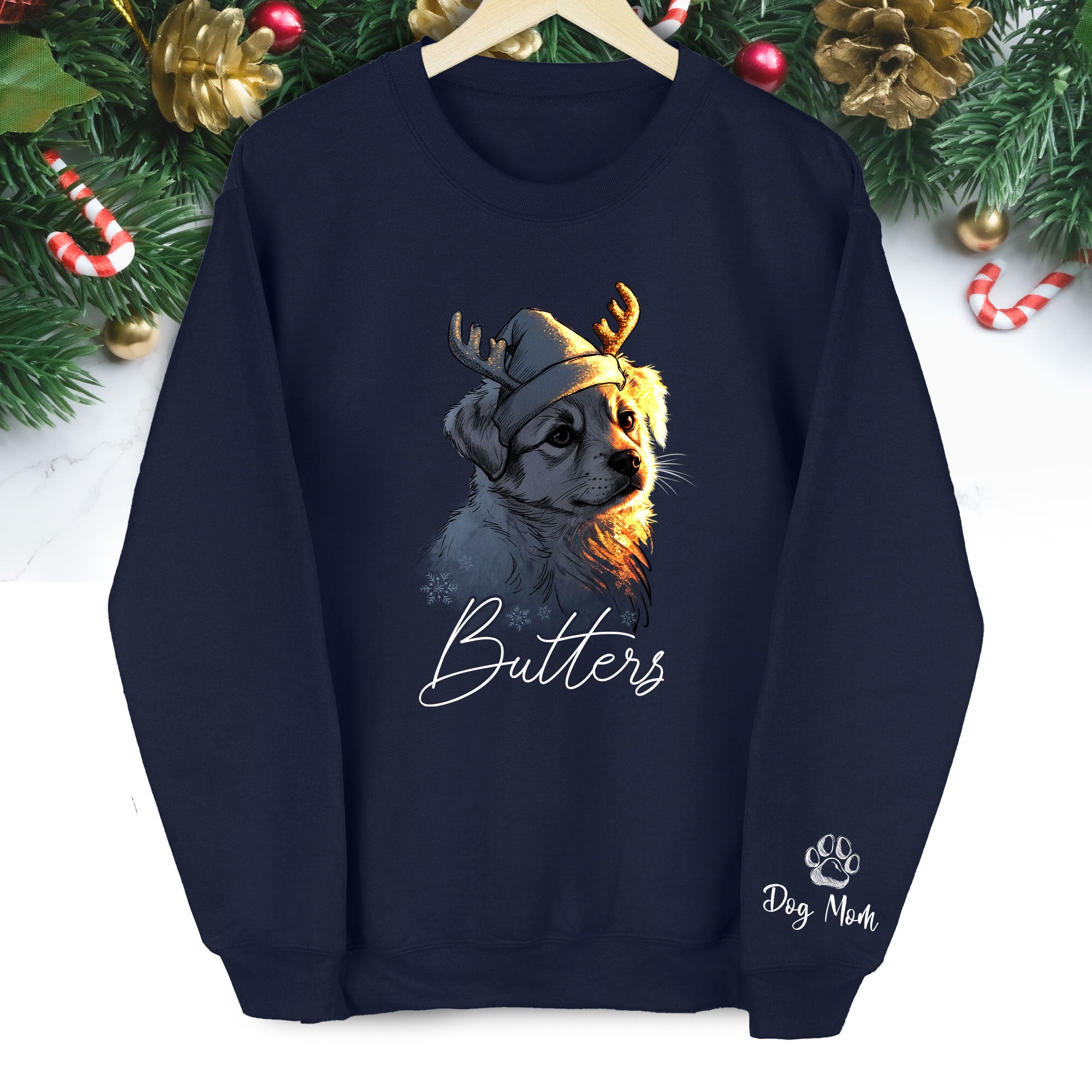 Personalized Dog Mom Sweatshirt Featuring Your Pet’s Face