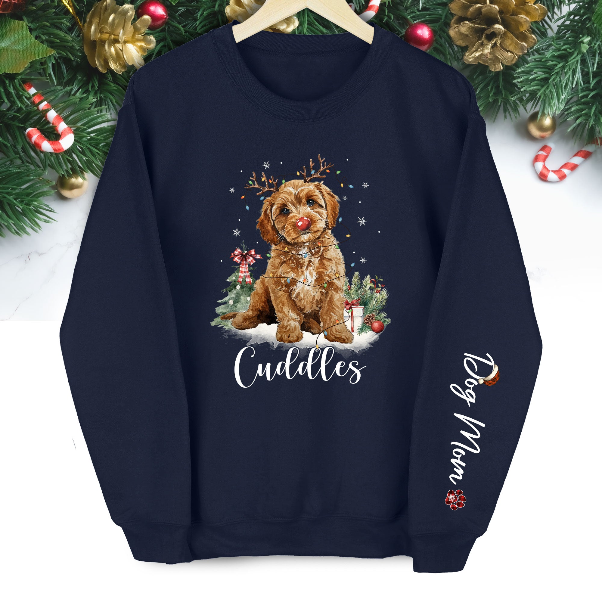 Custom Dog Face Sweatshirt for Dog Moms – Unique Gift for Pet Lovers