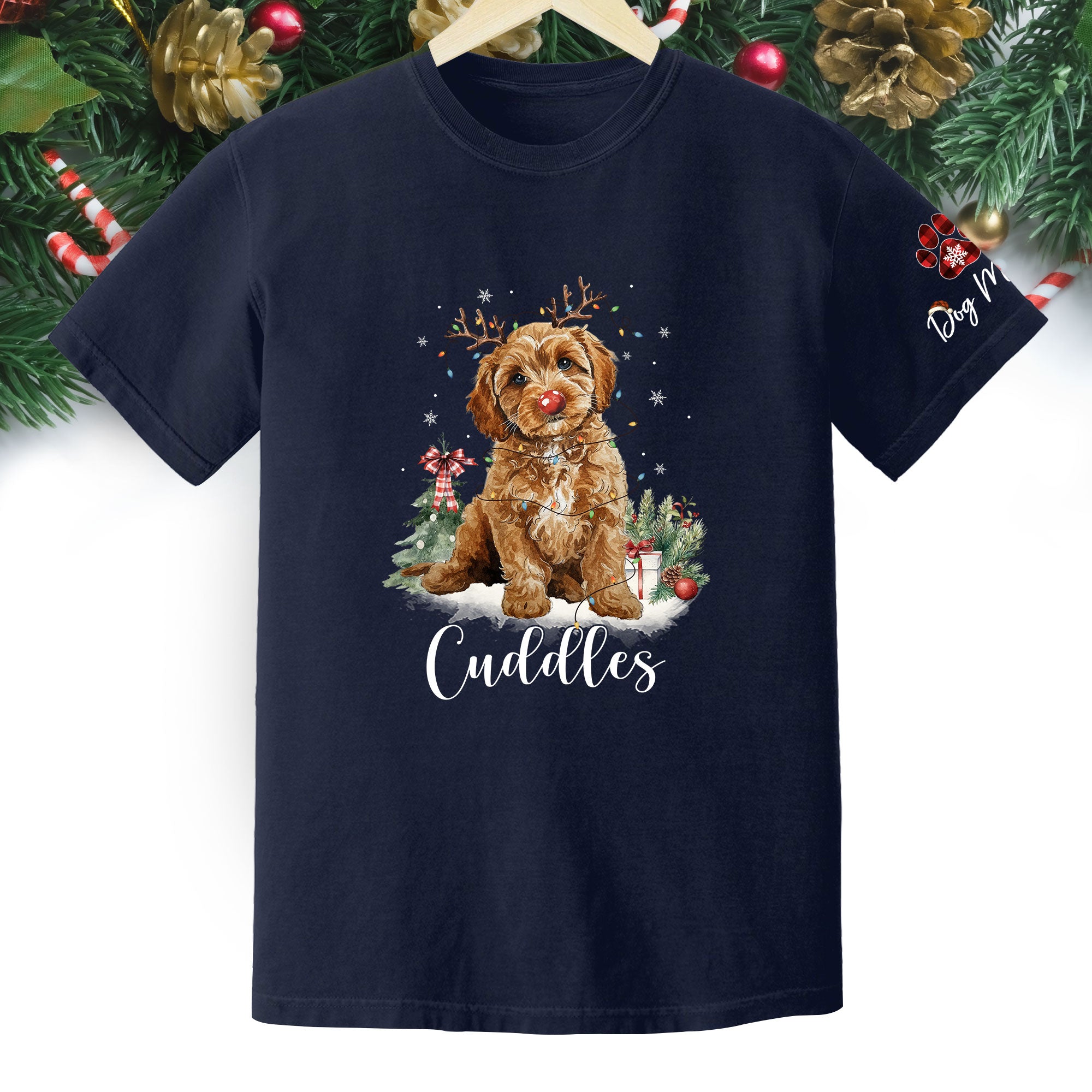 Holiday Dog Mom T-Shirt – Cozy Christmas Pet Lover Gift Idea