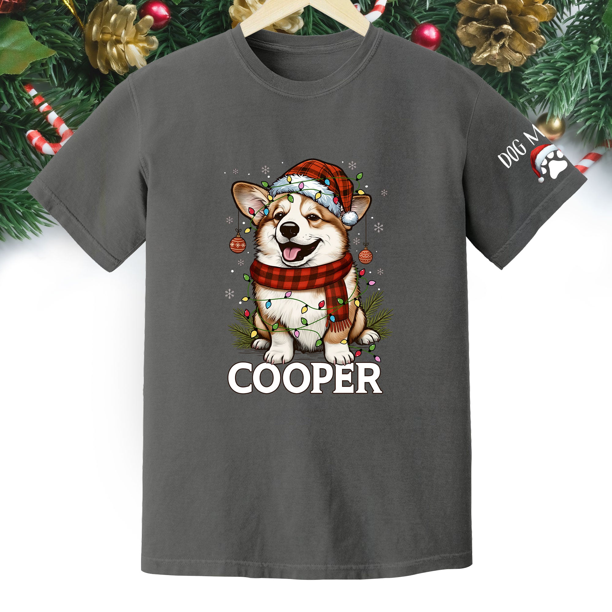 Personalized Pet Lover T-Shirt – Custom Dog Photo Christmas Shirt, Gift for Women
