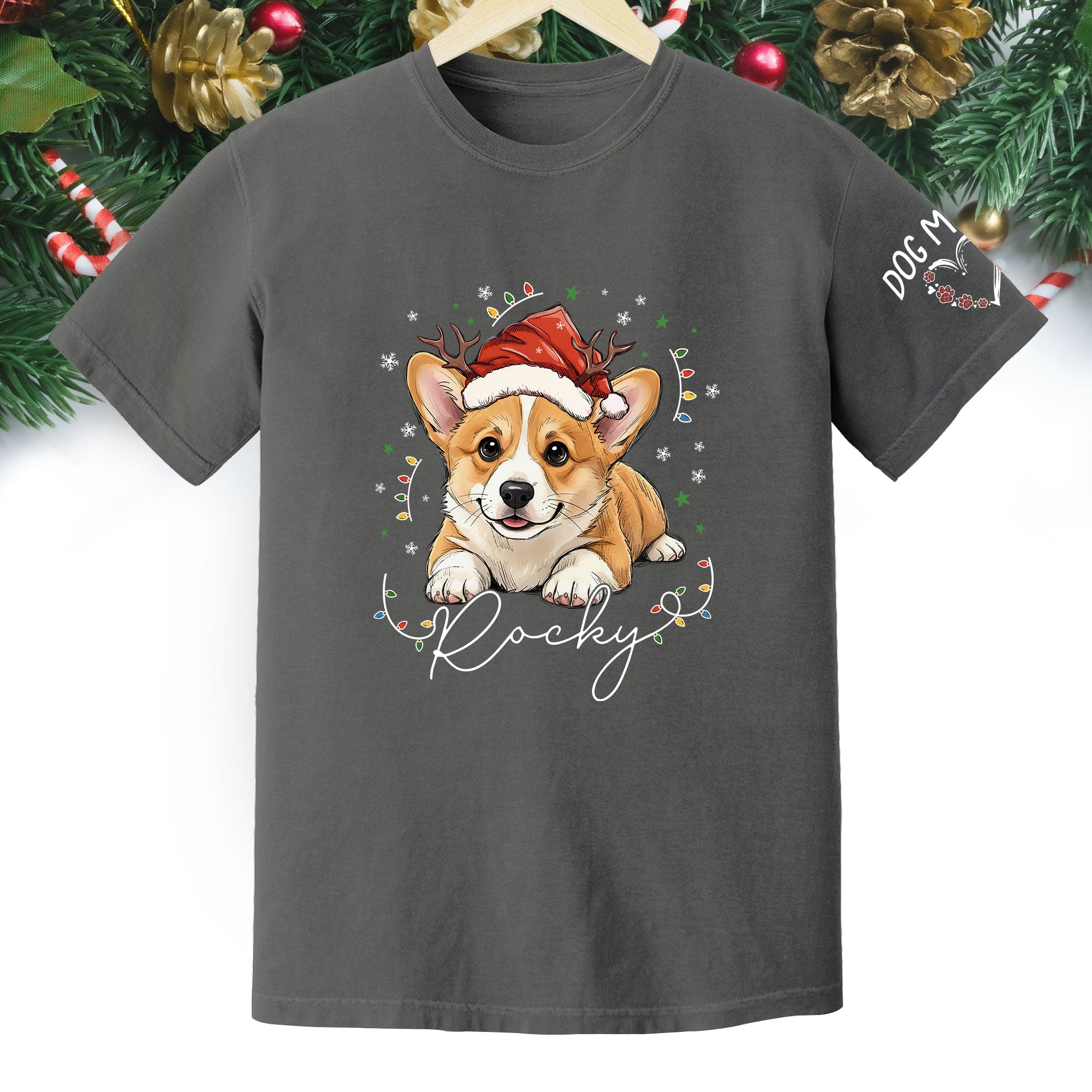 Personalized Pet Christmas Shirt – Custom Dog T-Shirt, Cute Holiday Gift for Pet Lovers