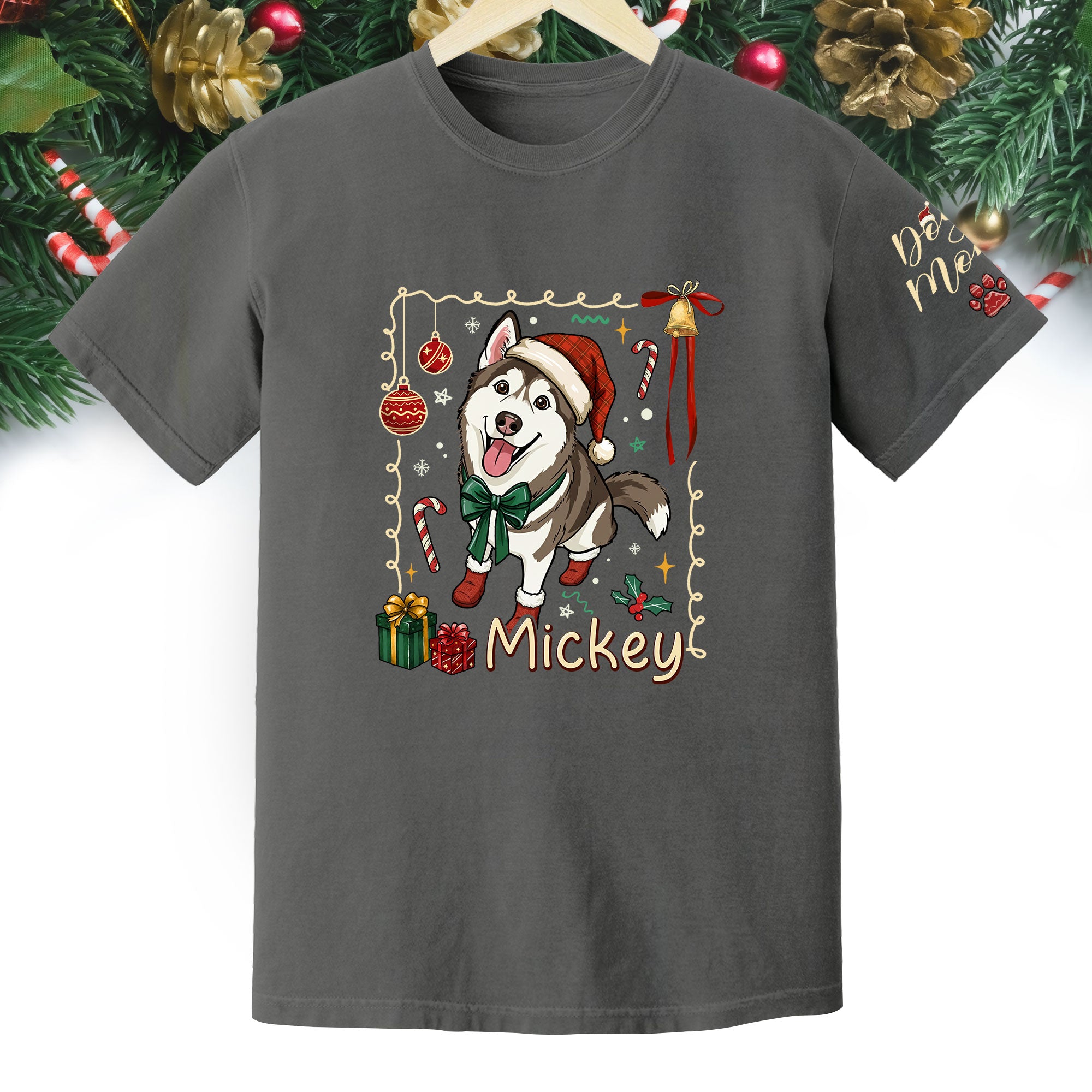 Personalized Dog Mom Shirt, Christmas Shirts For Women, Dog Mom Gift