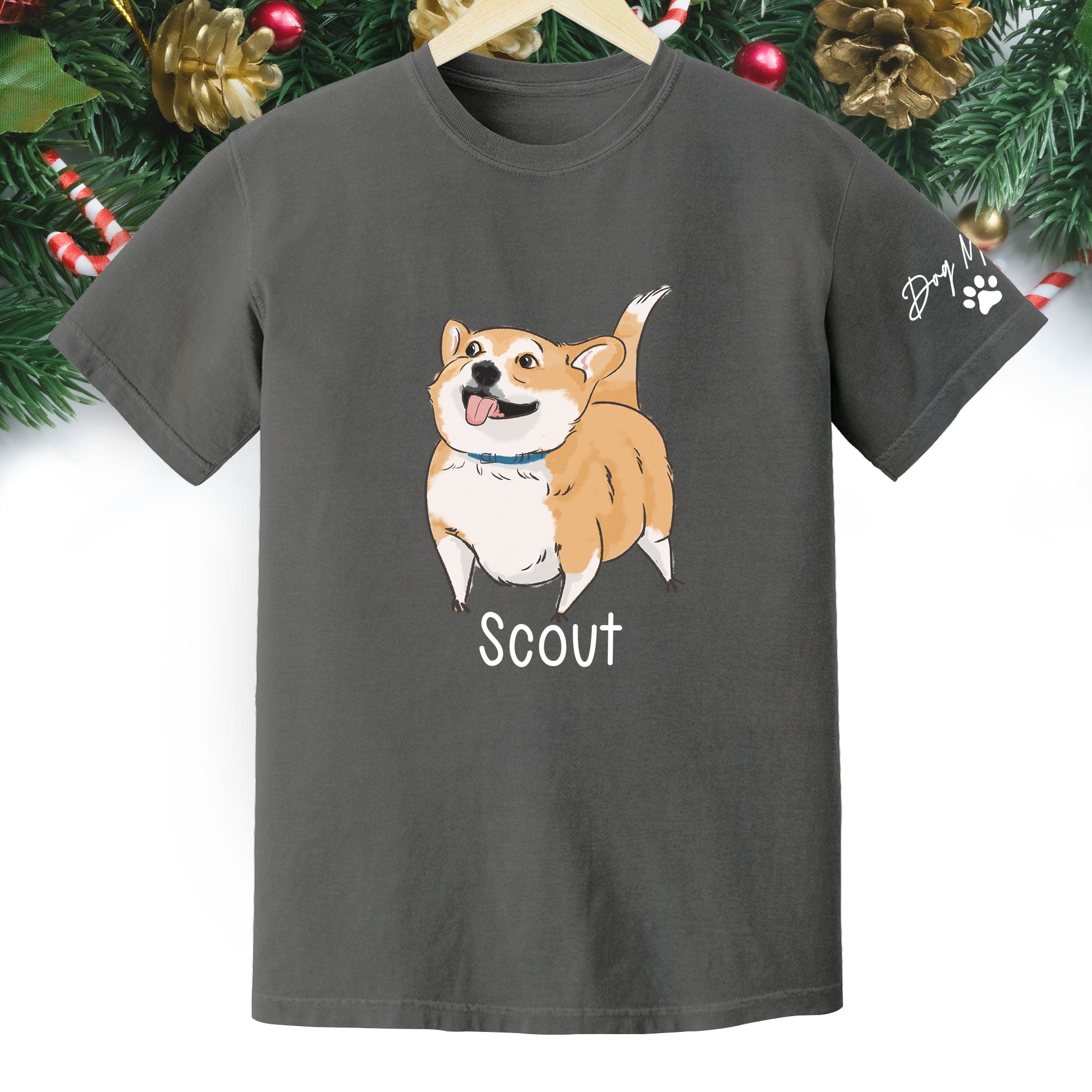 Custom Dog Mom T-Shirt – Personalized Dog Shirt with Pet Photo & Name, Cute Gift for Pet Lovers