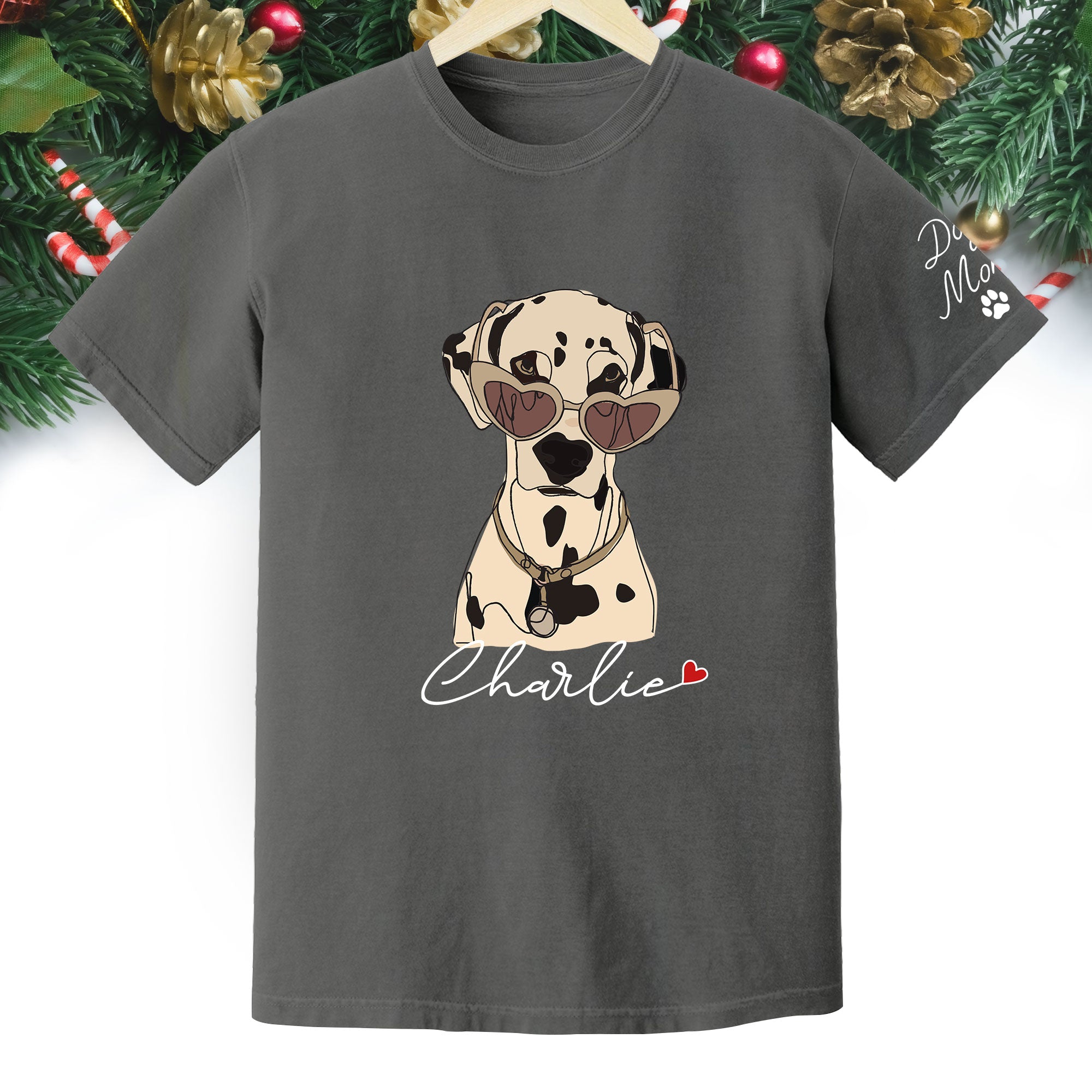 Custom Dog Mom Shirt – Personalized Pet Lover T-Shirt, Unique Christmas Gift for Pet Lovers