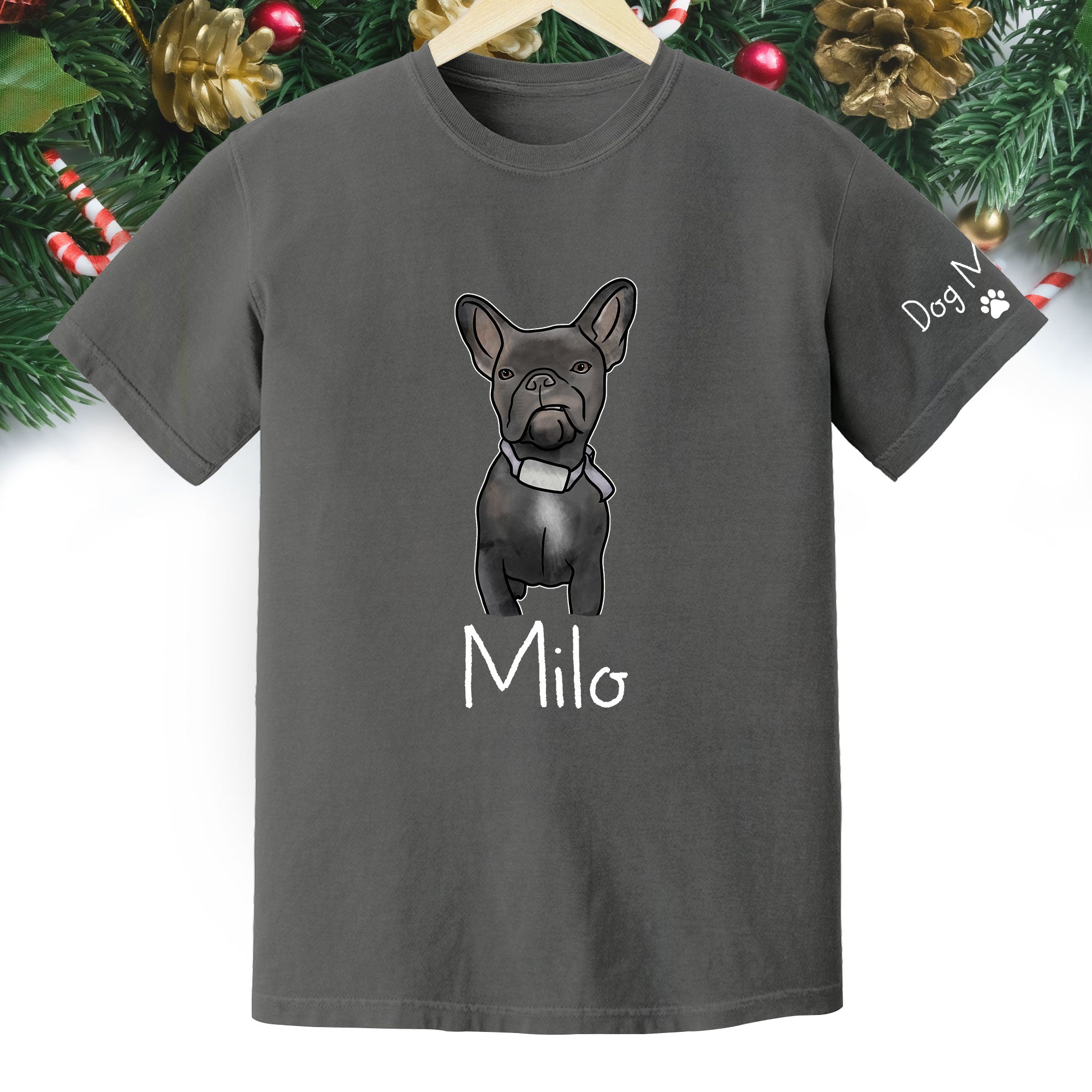 Custom Pet Portrait T-Shirt – Personalized Dog Lover Tee from Photo, Cute Gift for Dog Mom & Dog Dad
