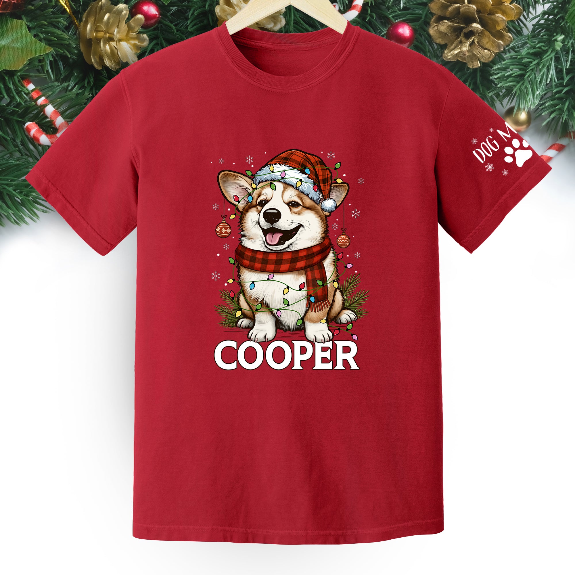 Personalized Pet Lover T-Shirt – Custom Dog Photo Christmas Shirt, Gift for Women