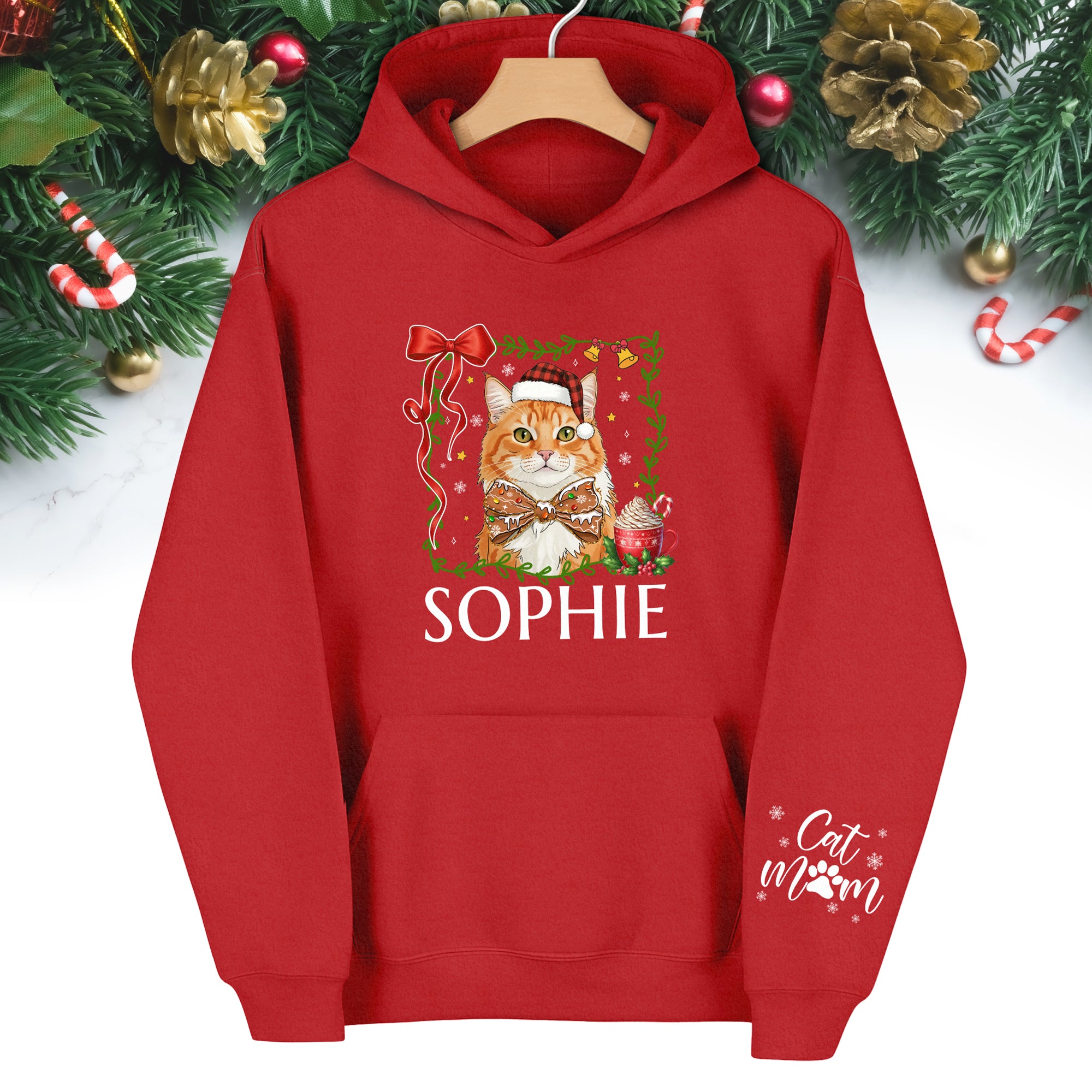 Personalized Cat Hoodie – Custom Pet Photo Hoodie Gift for Cat Moms & Pet Lovers