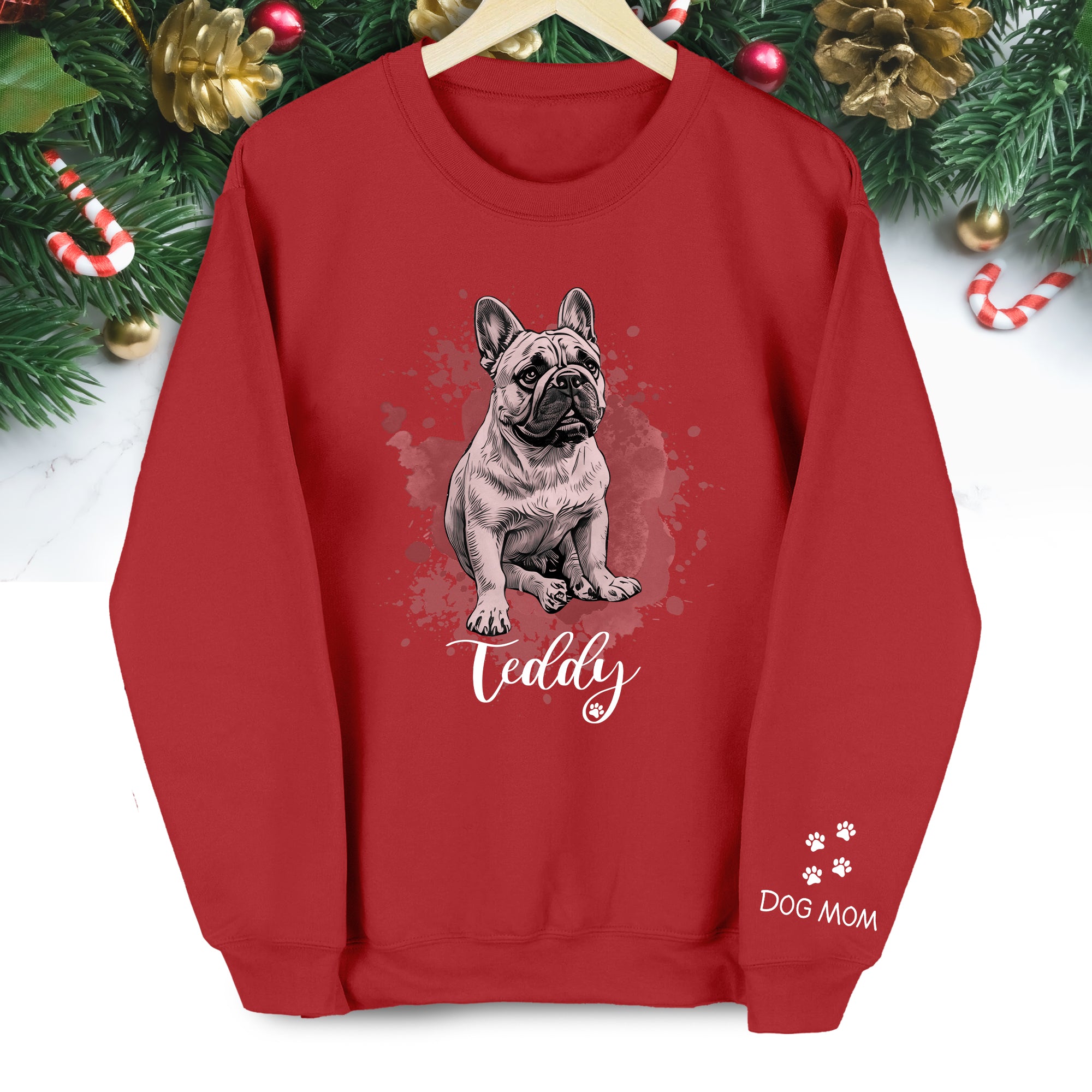 Custom Dog Sweatshirt – Personalized Pet Drawing of Your Dog, Ideal Gift for Dog Lovers