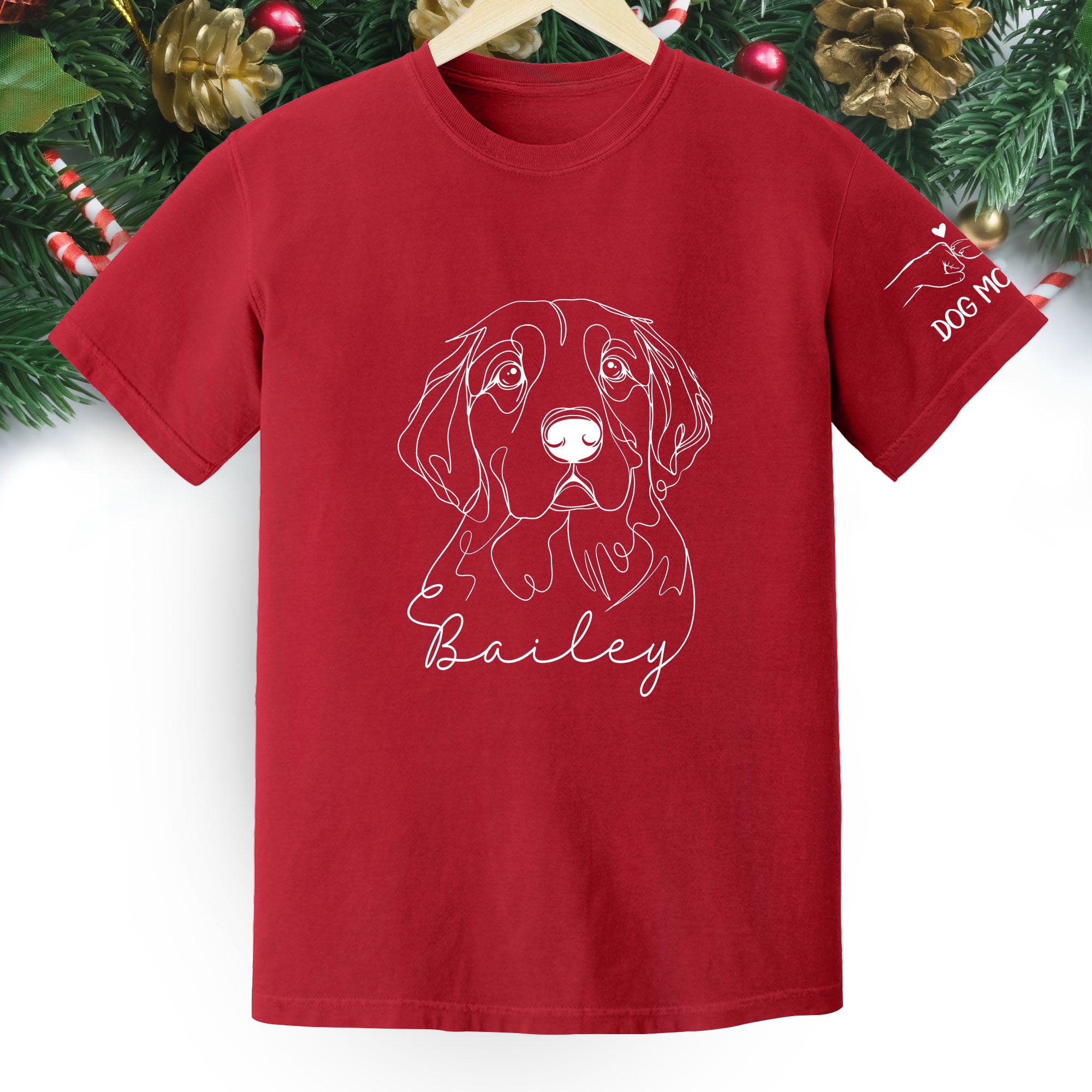 Custom Pet Photo T-Shirt – Personalized Dog Mom Shirt, Funny Christmas Gift for Pet Lovers
