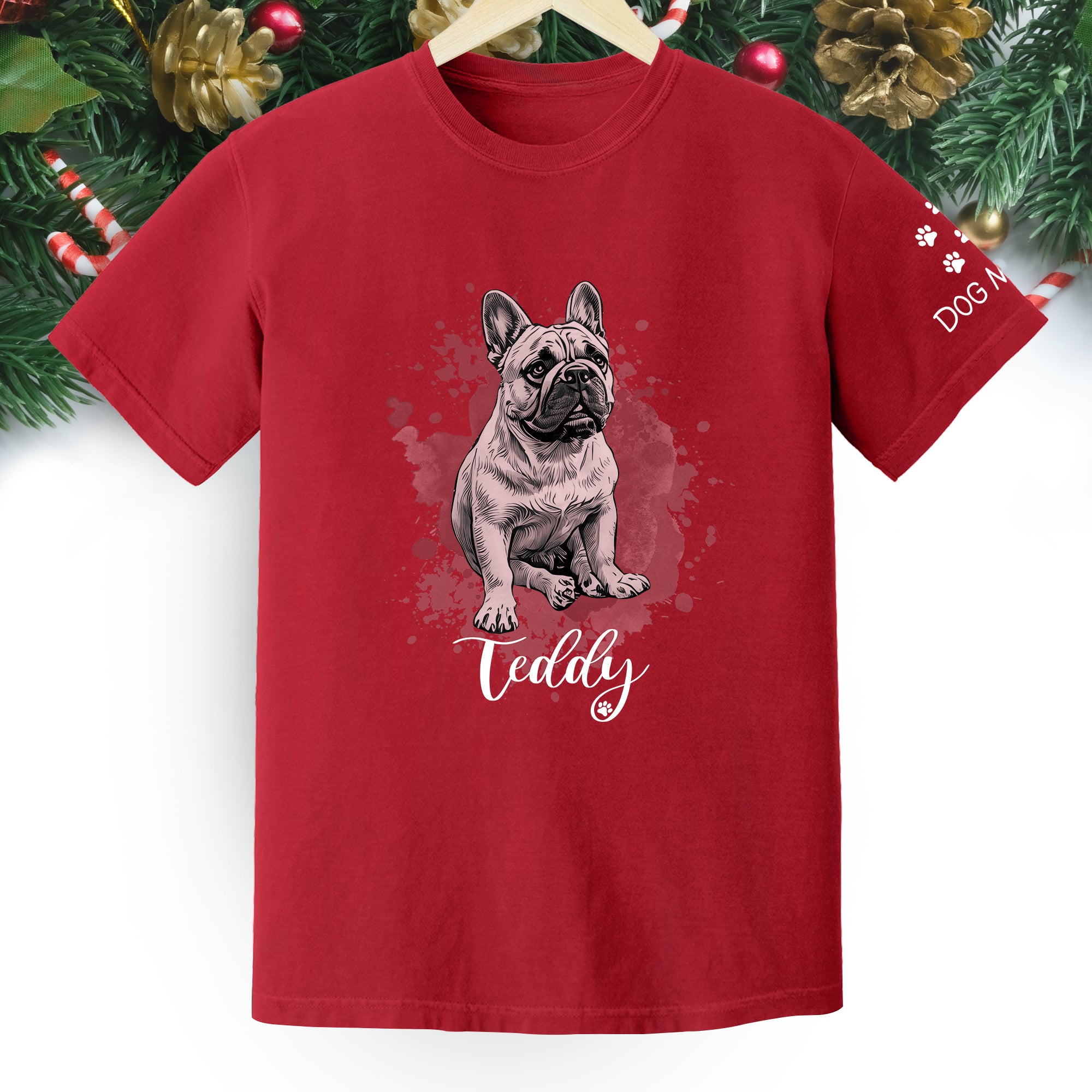 Custom Dog Mom T-Shirt – Personalized Pet Portrait Tee from Photo, Unique Gift for Dog Lovers