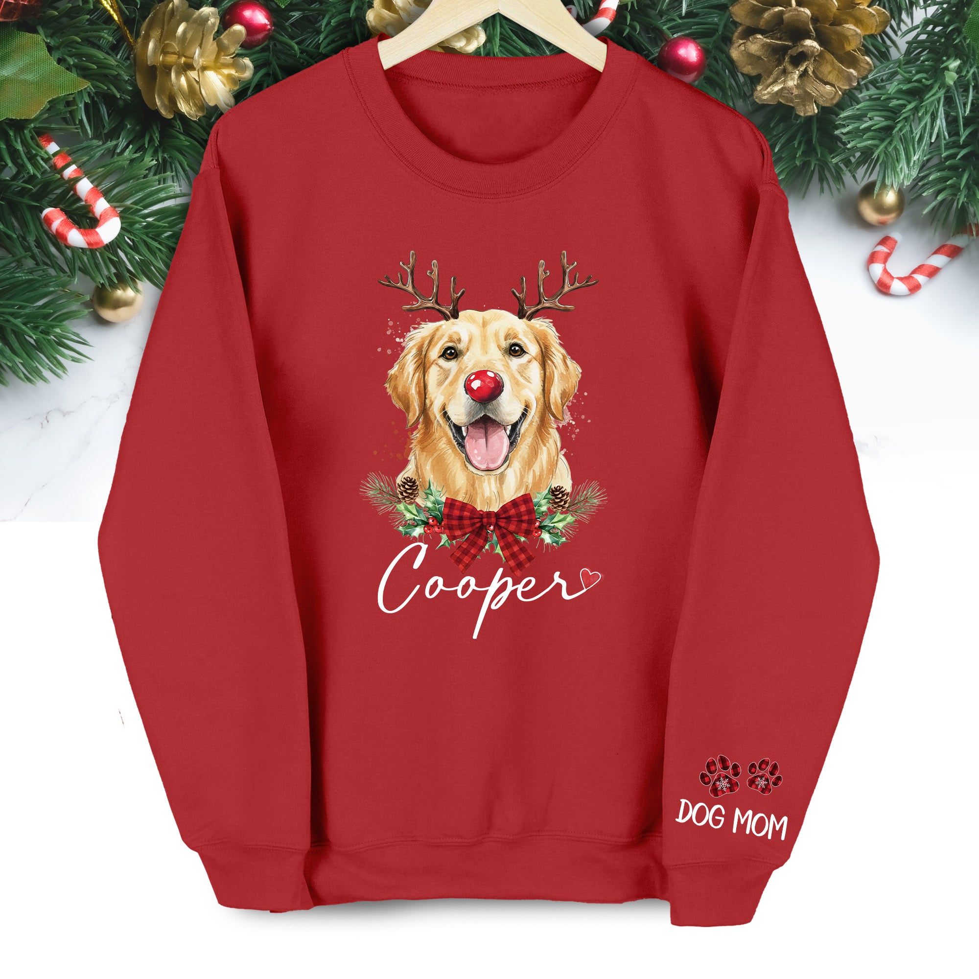 Custom Pet Face Dog Mom Sweatshirt – Personalized With Your Pup’s Photo