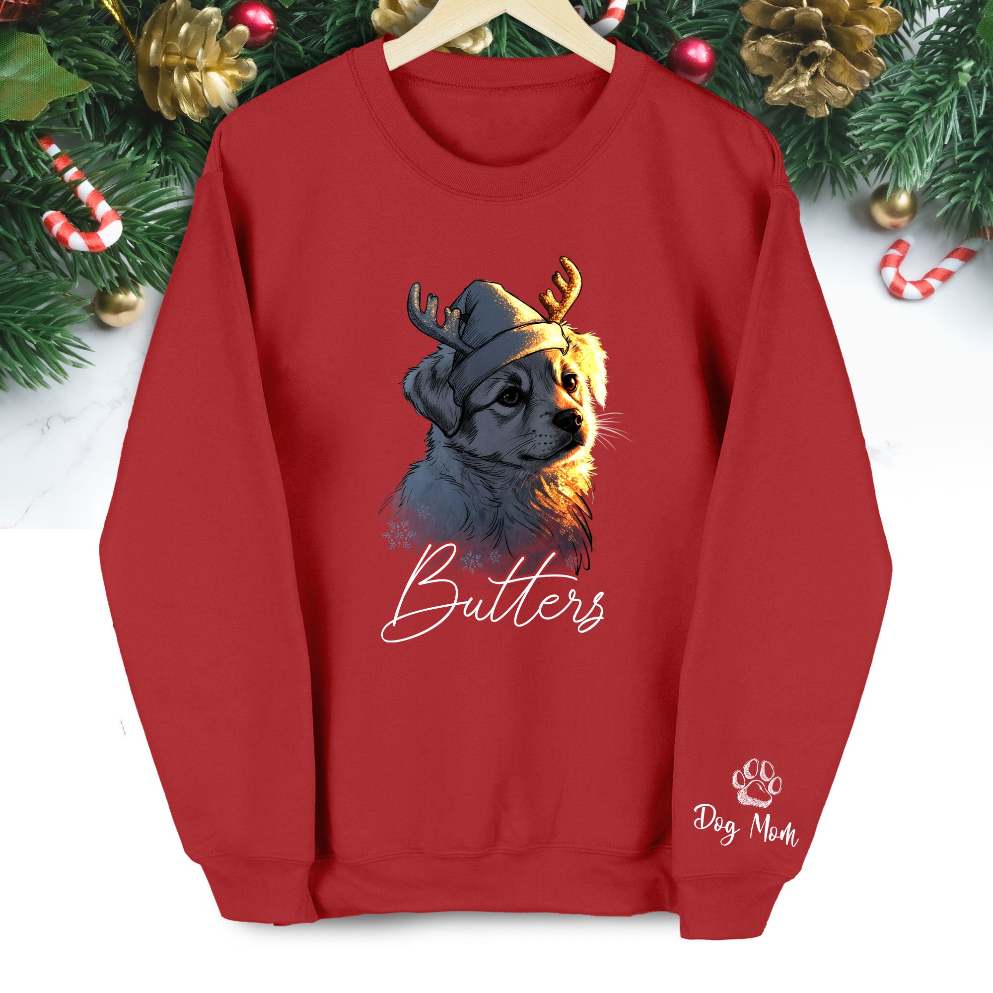 Personalized Dog Mom Sweatshirt Featuring Your Pet’s Face