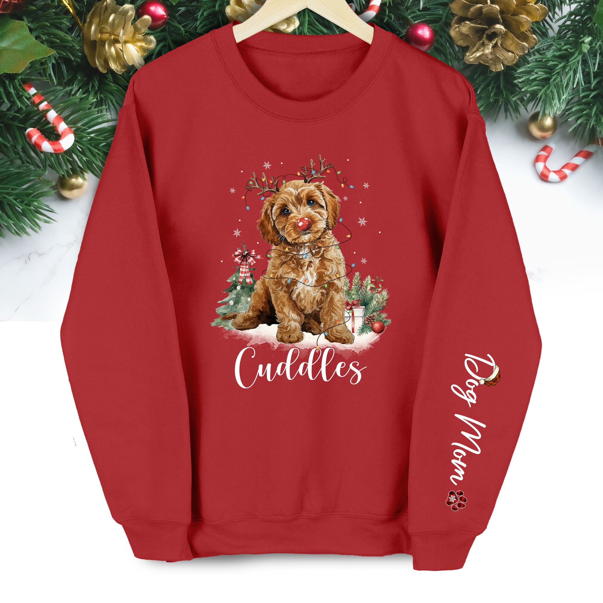 Custom Dog Face Sweatshirt for Dog Moms – Unique Gift for Pet Lovers