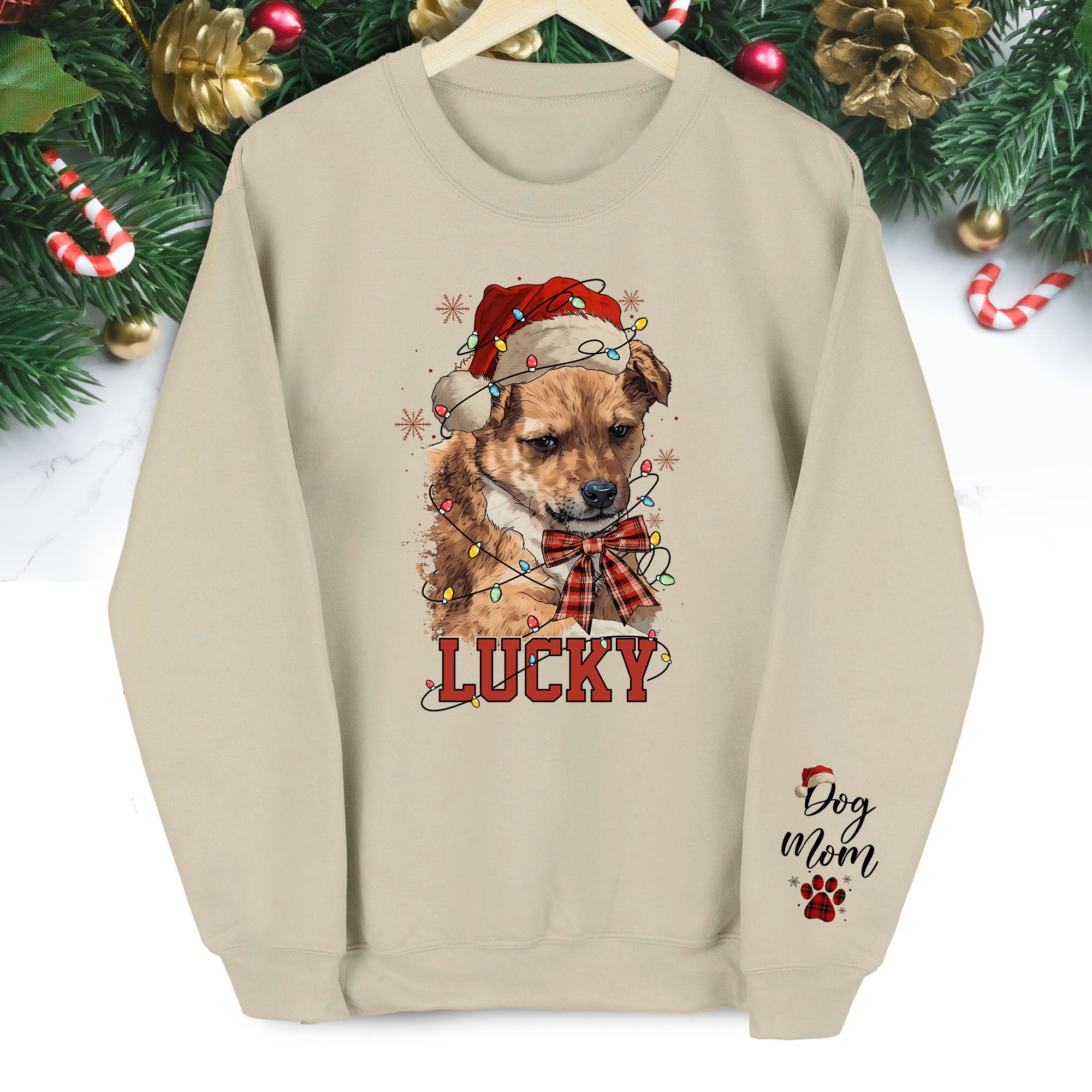 Custom Dog Christmas Sweatshirt – Personalized Pet Gift