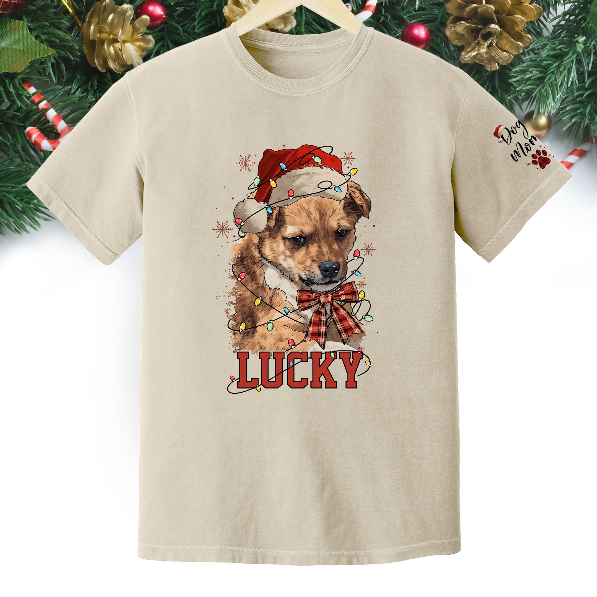 Custom Dog Shirt – Personalized Pet Photo T-Shirt, Holiday Gift for Dog Mom
