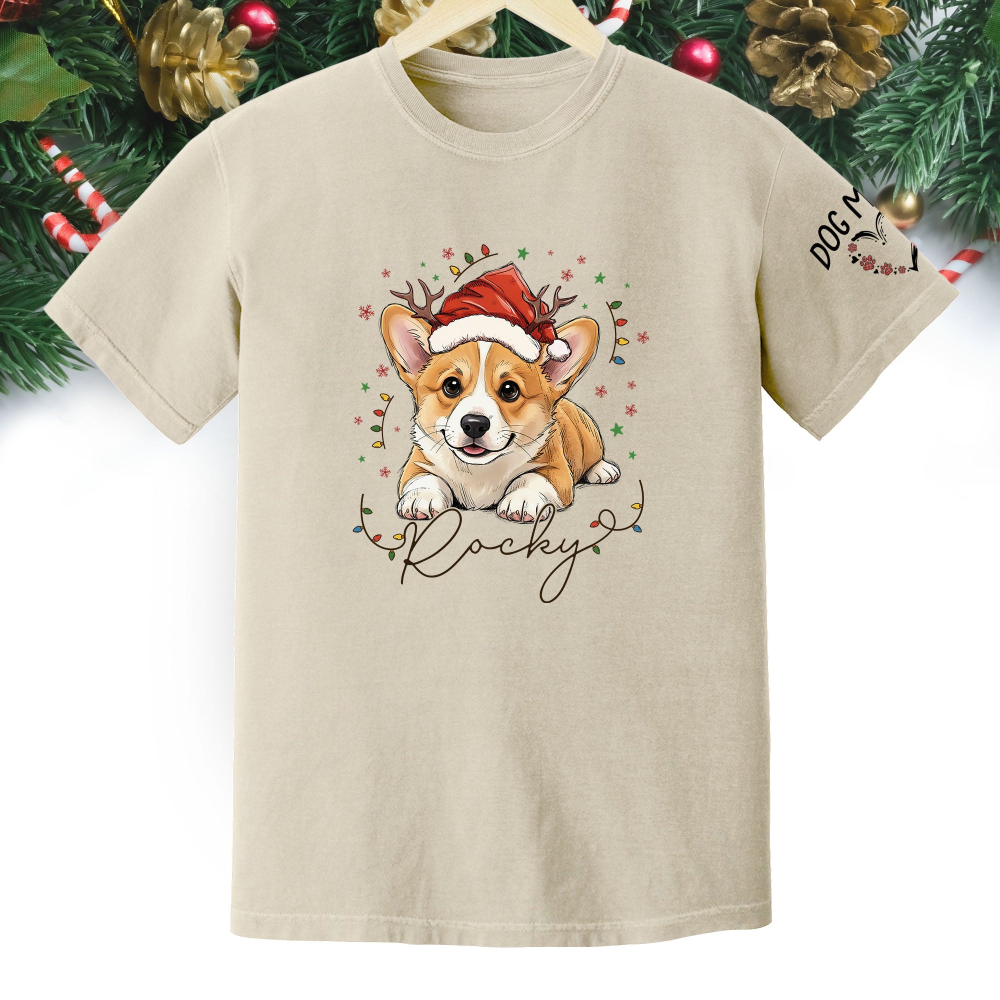 Personalized Pet Christmas Shirt – Custom Dog T-Shirt, Cute Holiday Gift for Pet Lovers