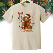 Dog Mom Christmas Shirt – Custom Pet Face T-Shirt, Personalized Holiday Gift Idea