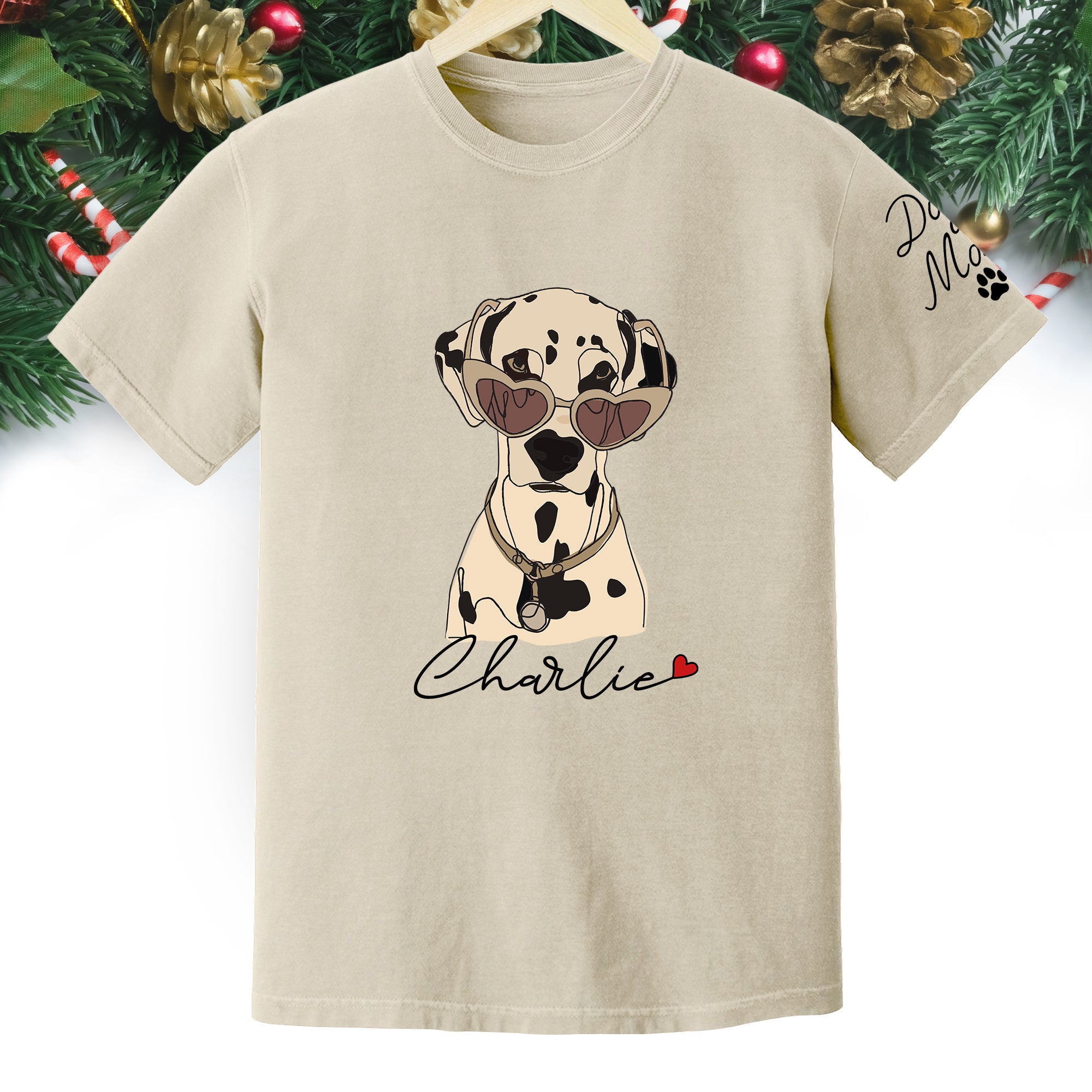 Custom Dog Mom Shirt – Personalized Pet Lover T-Shirt, Unique Christmas Gift for Pet Lovers
