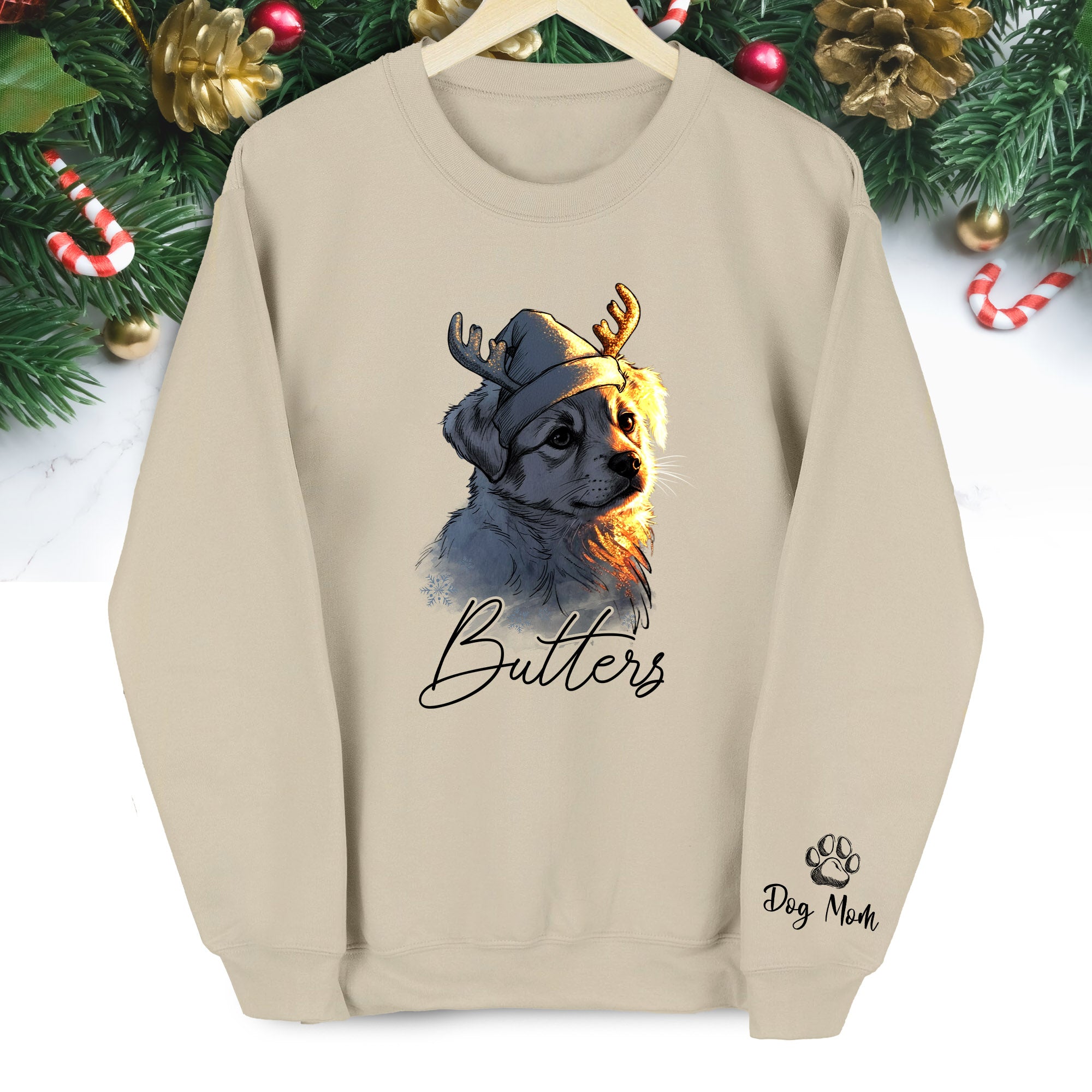 Personalized Dog Mom Sweatshirt Featuring Your Pet’s Face