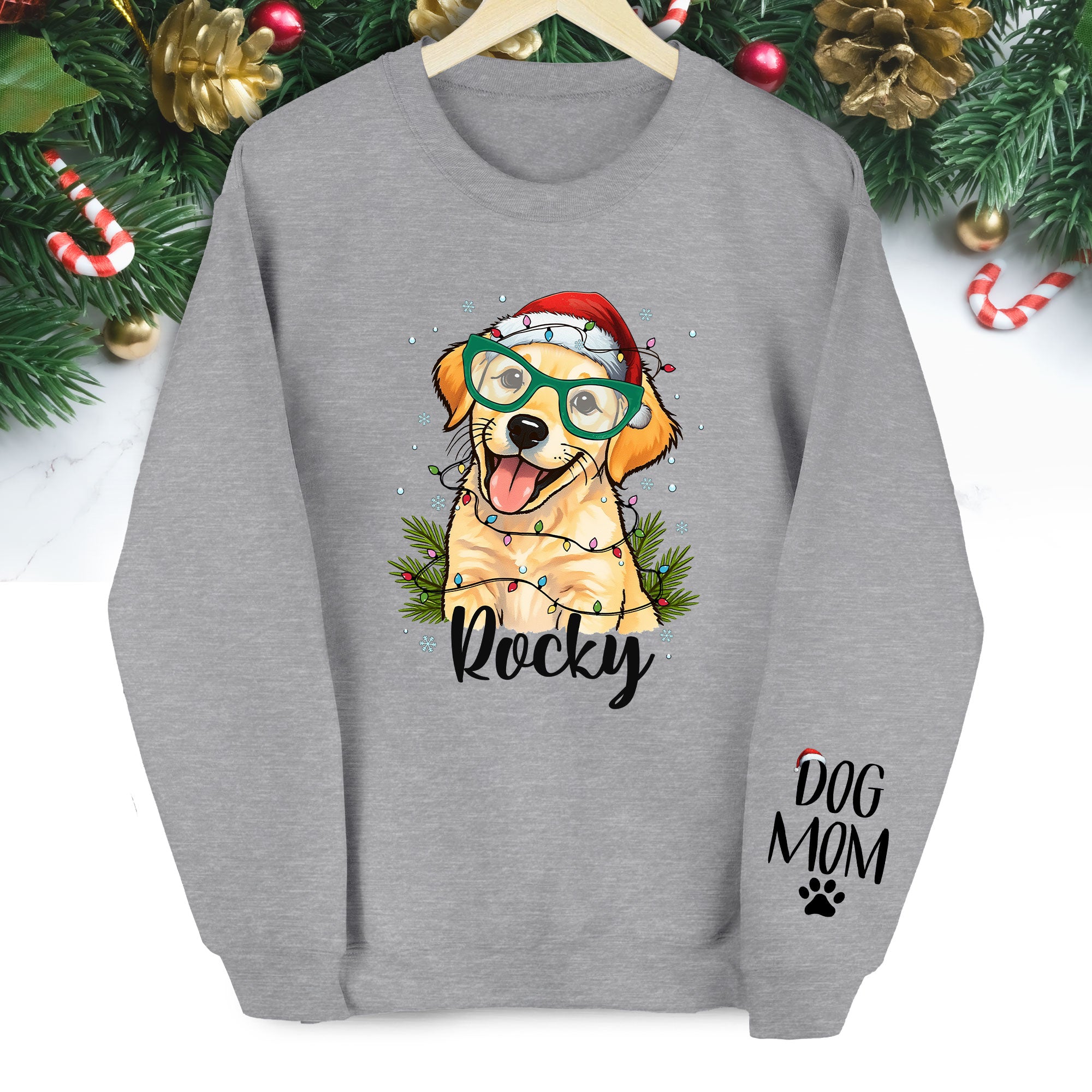 Custom Pet Portrait Sweatshirt – Funny Holiday Dog Gift