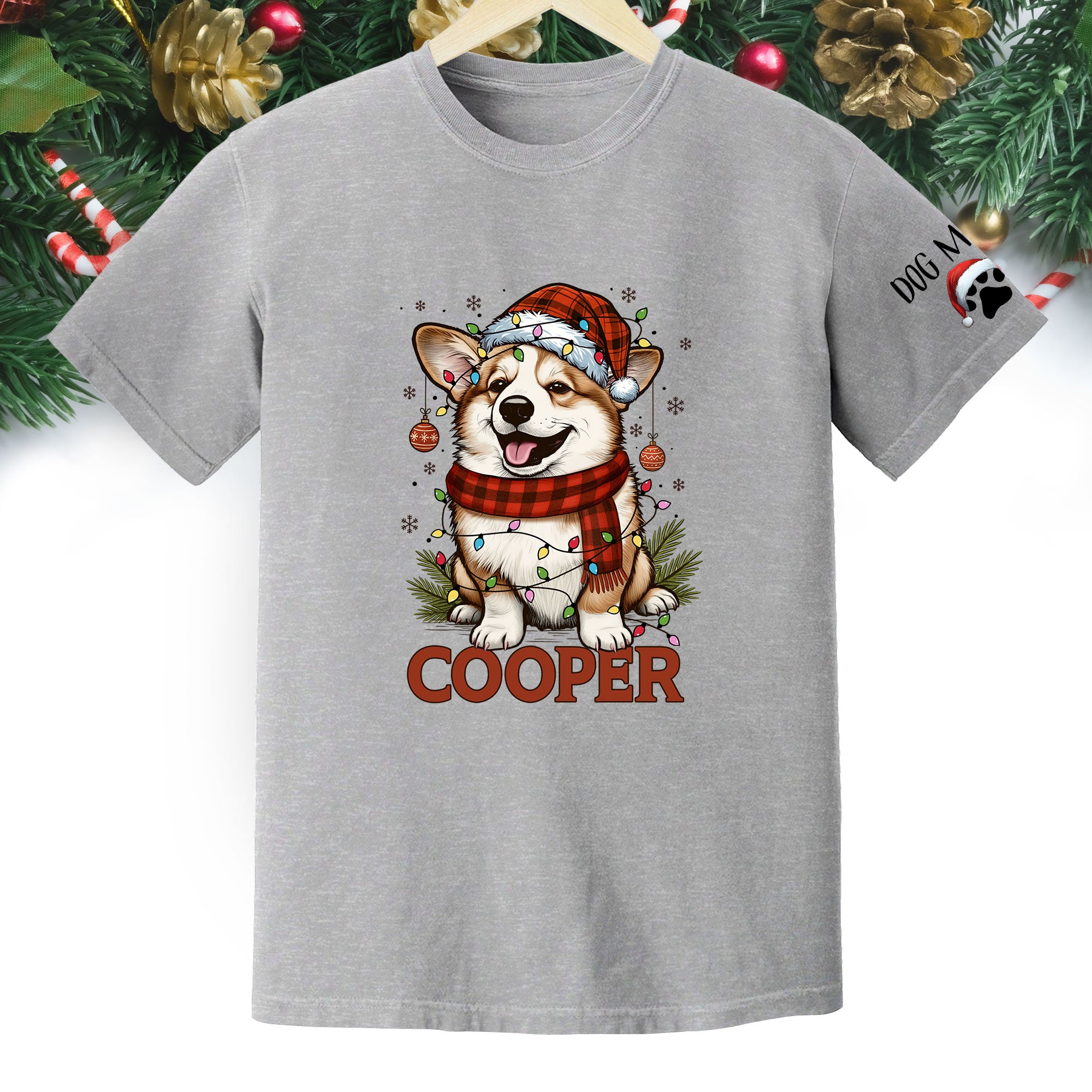 Personalized Pet Lover T-Shirt – Custom Dog Photo Christmas Shirt, Gift for Women