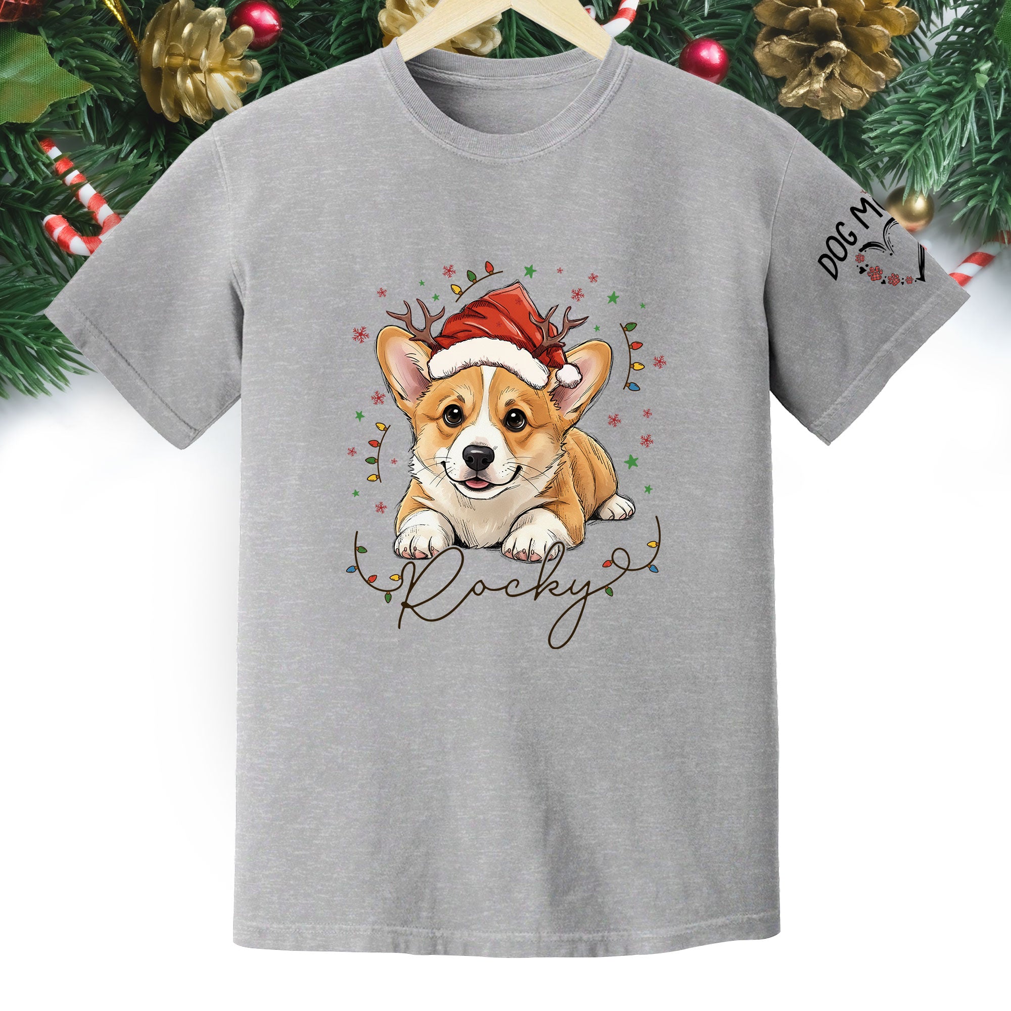 Personalized Pet Christmas Shirt – Custom Dog T-Shirt, Cute Holiday Gift for Pet Lovers
