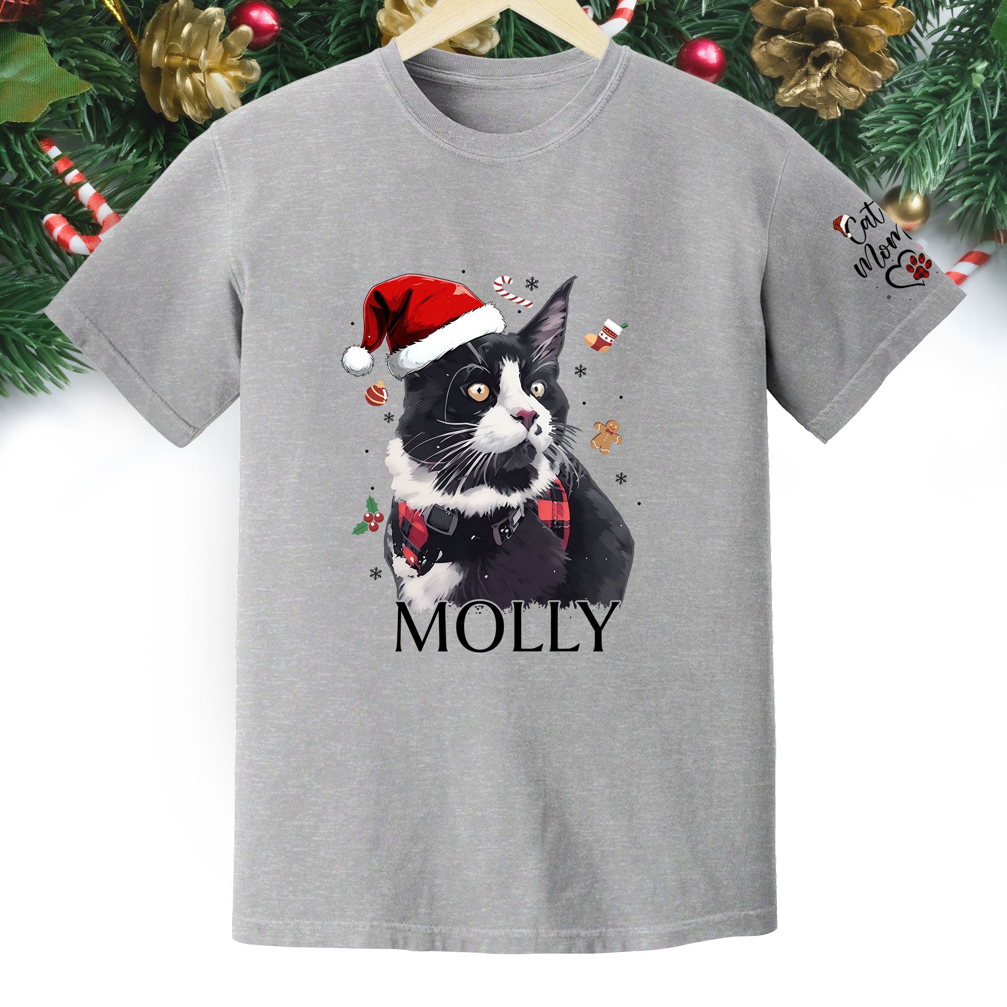 Personalized Cat T-Shirt – Custom Pet Photo Tee Gift for Animal Lovers