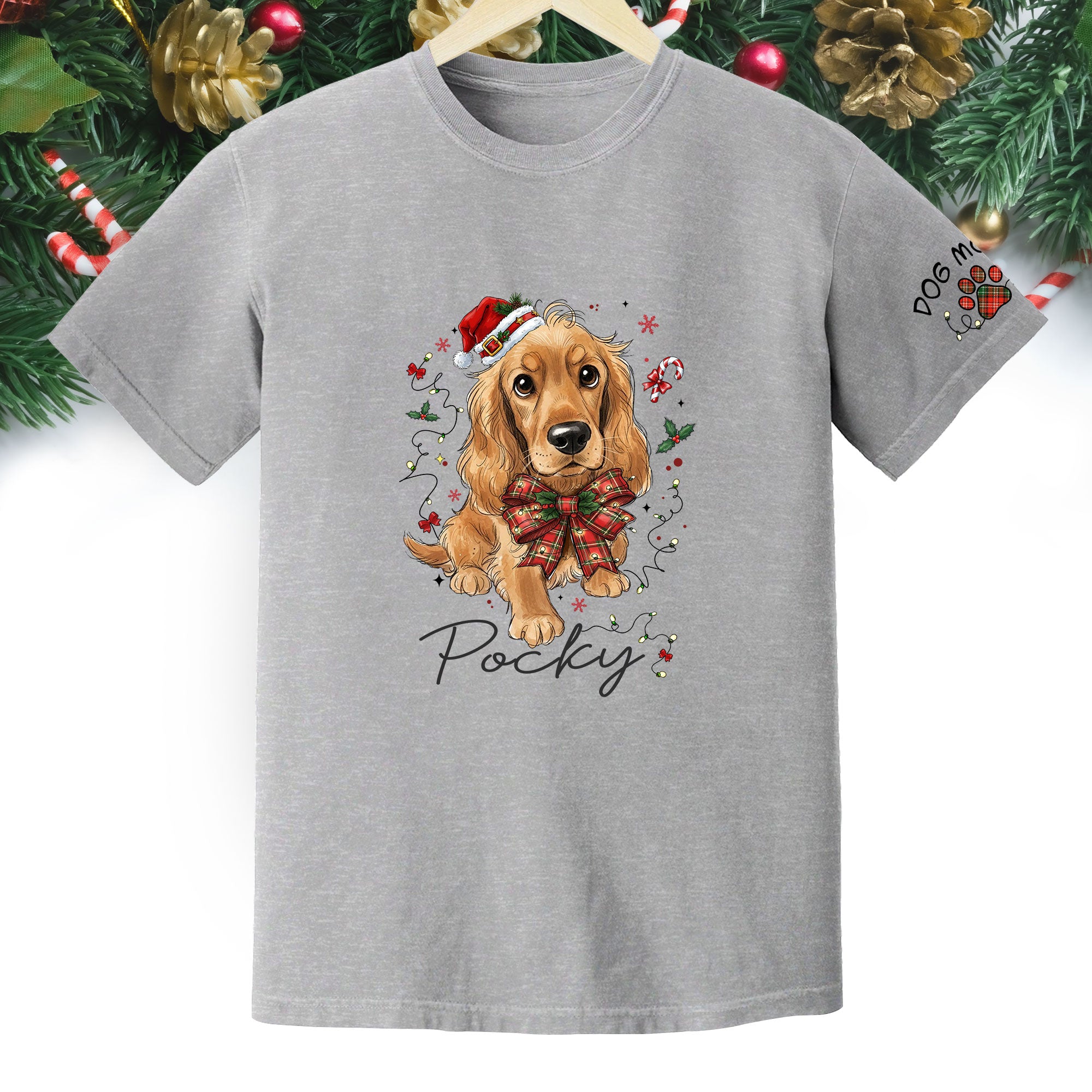 Personalized Dog Mom Shirt, Dog Mom Gift, Christmas Shirts For Women
