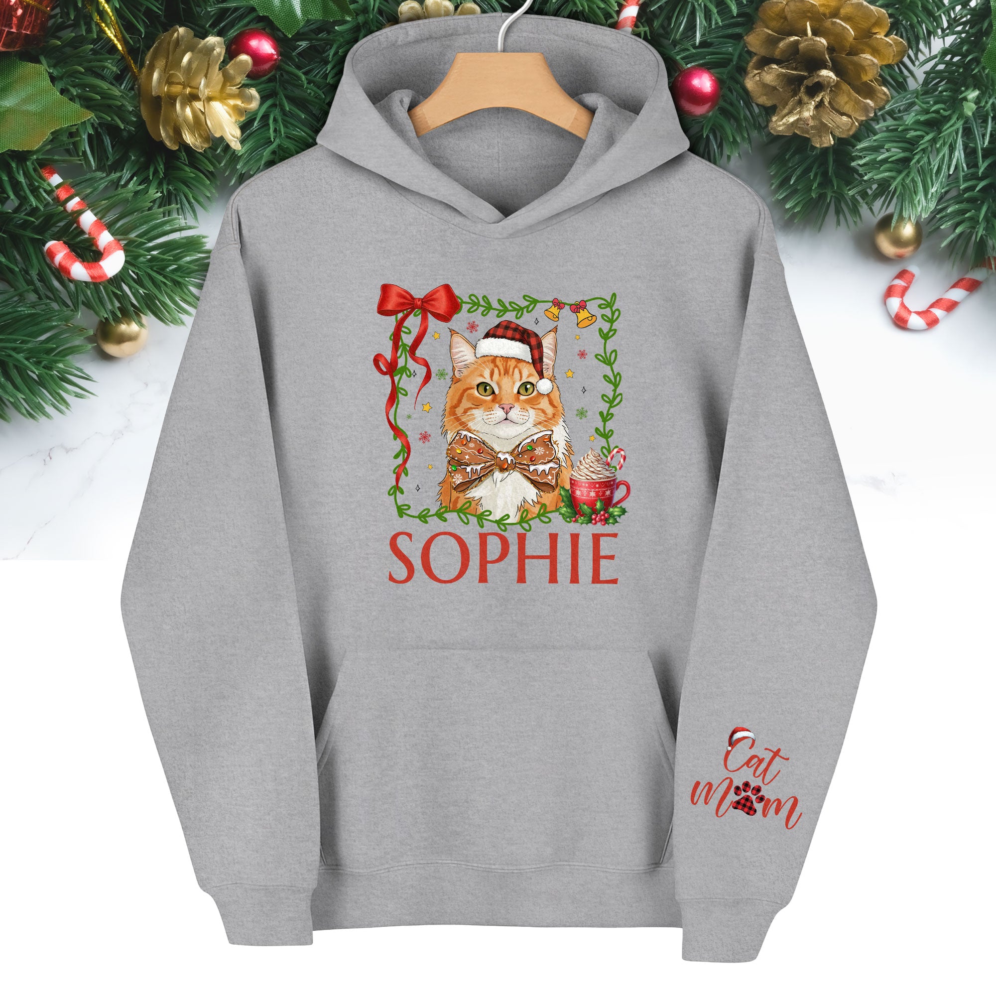 Personalized Cat Hoodie – Custom Pet Photo Hoodie Gift for Cat Moms & Pet Lovers