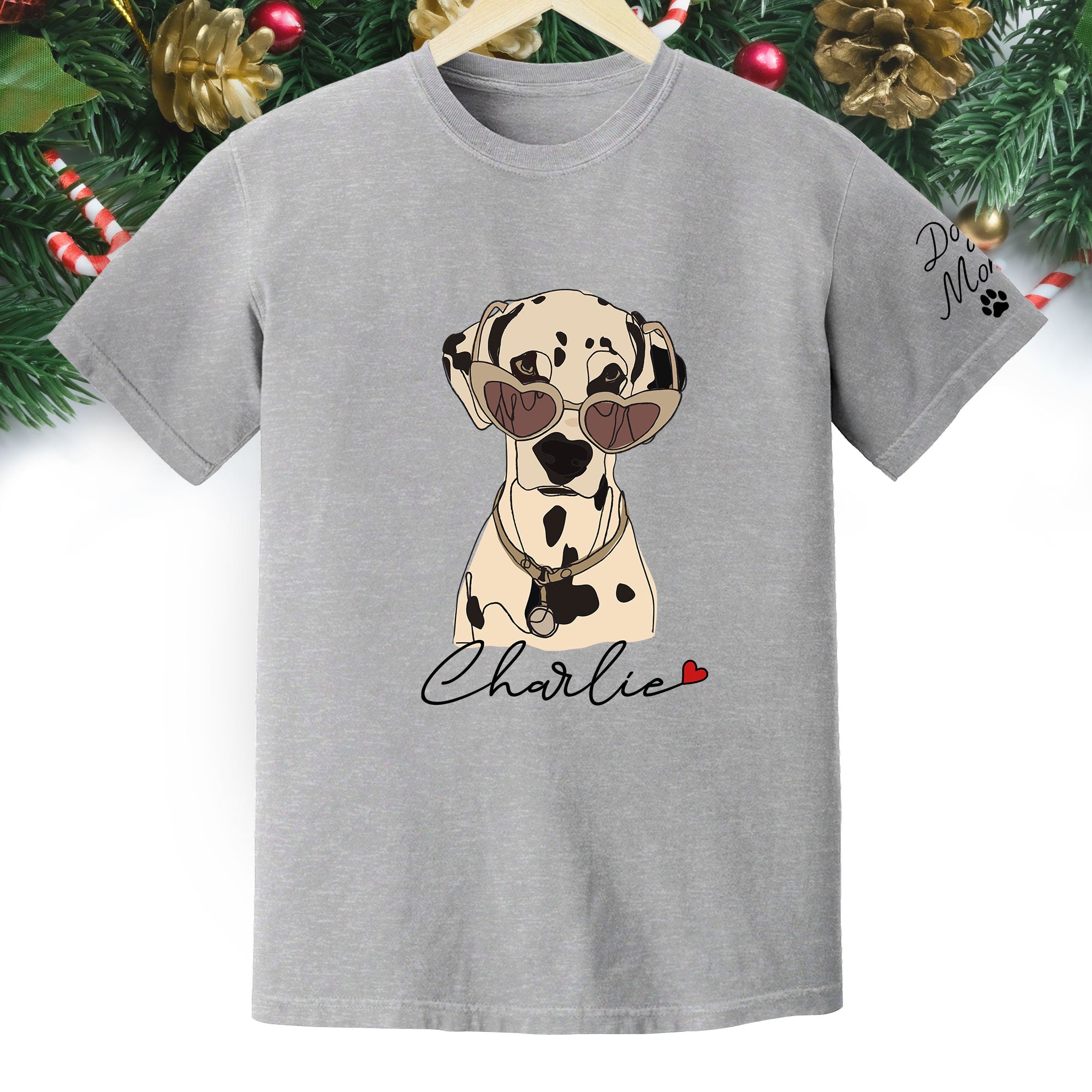 Custom Dog Mom Shirt – Personalized Pet Lover T-Shirt, Unique Christmas Gift for Pet Lovers