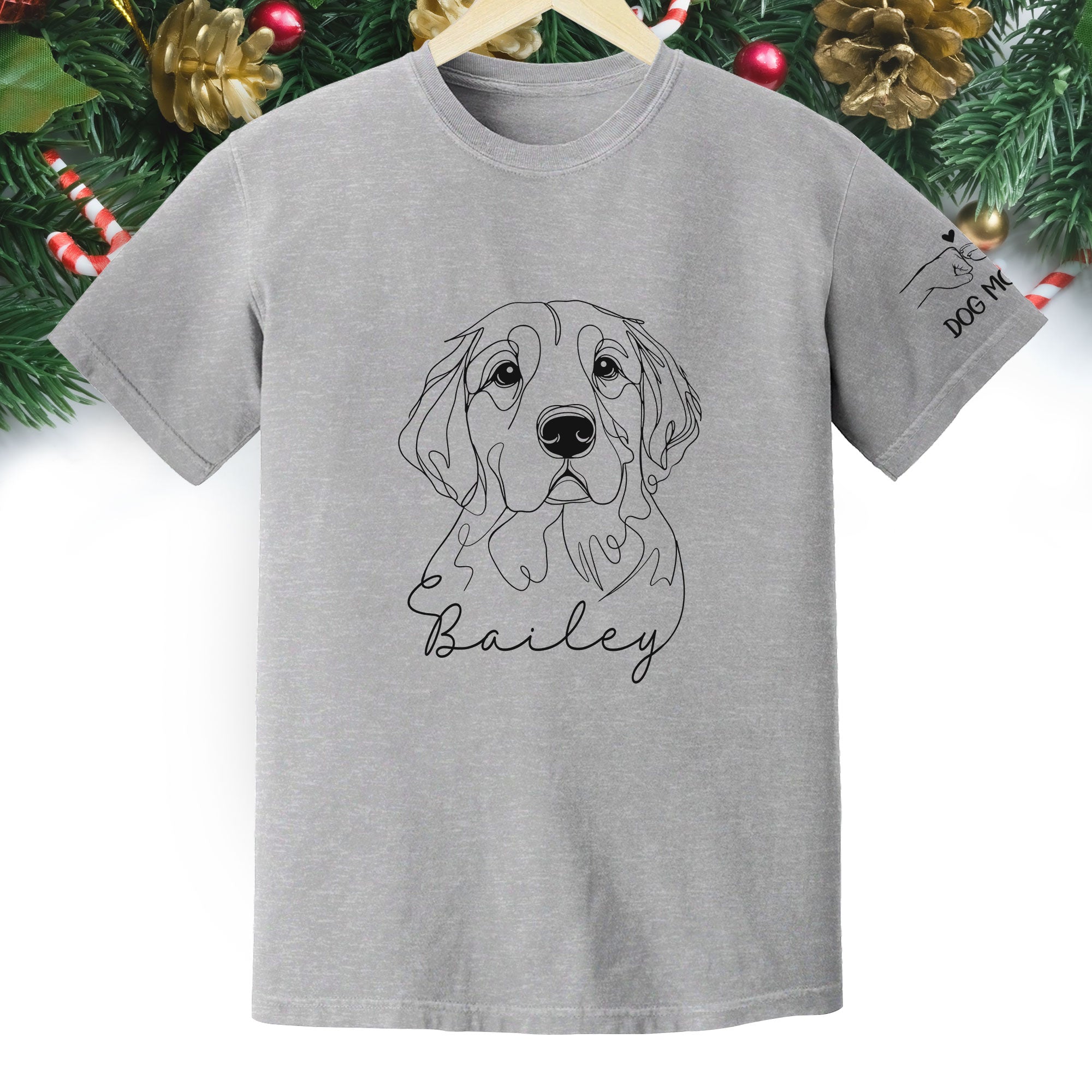 Custom Pet Photo T-Shirt – Personalized Dog Mom Shirt, Funny Christmas Gift for Pet Lovers