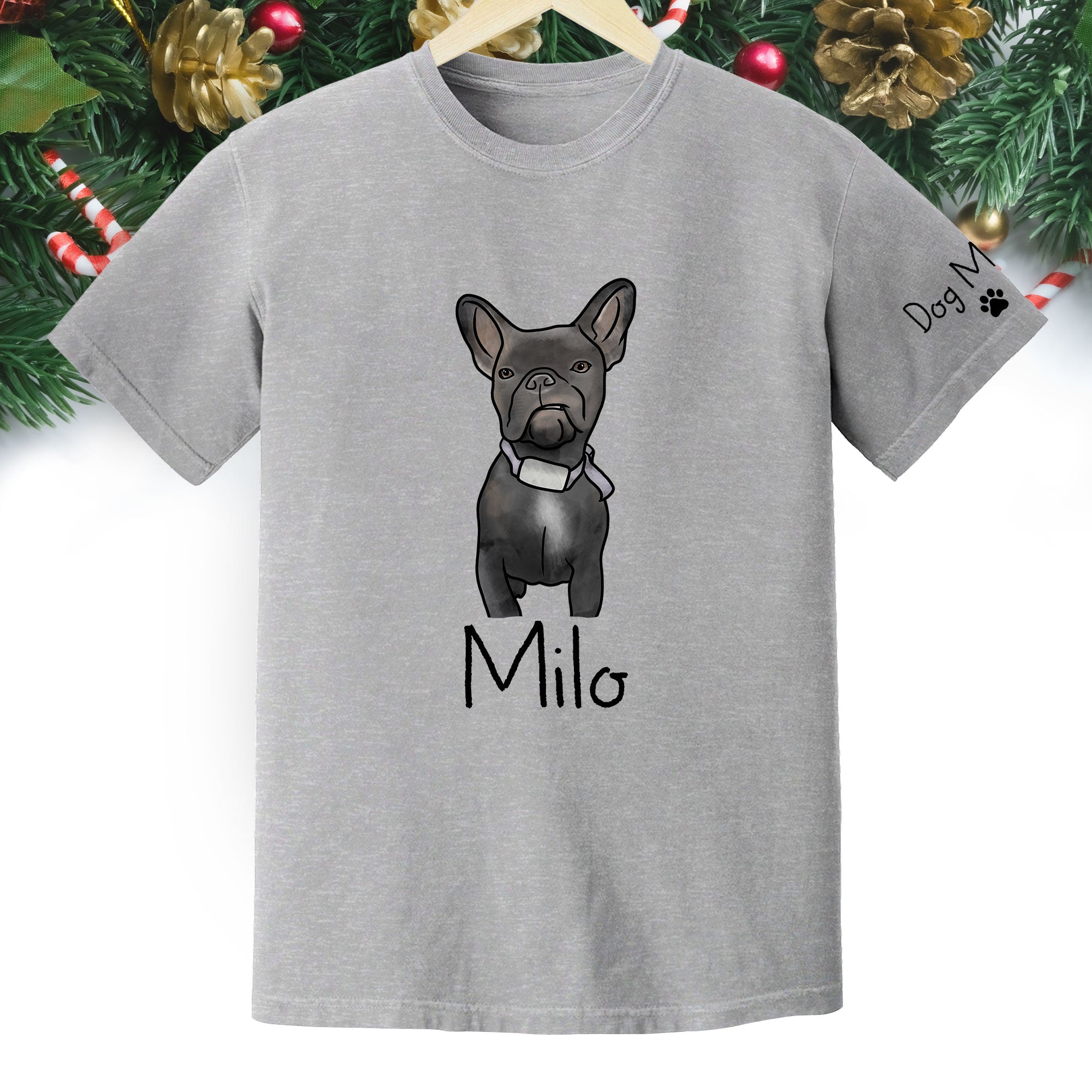 Custom Pet Portrait T-Shirt – Personalized Dog Lover Tee from Photo, Cute Gift for Dog Mom & Dog Dad