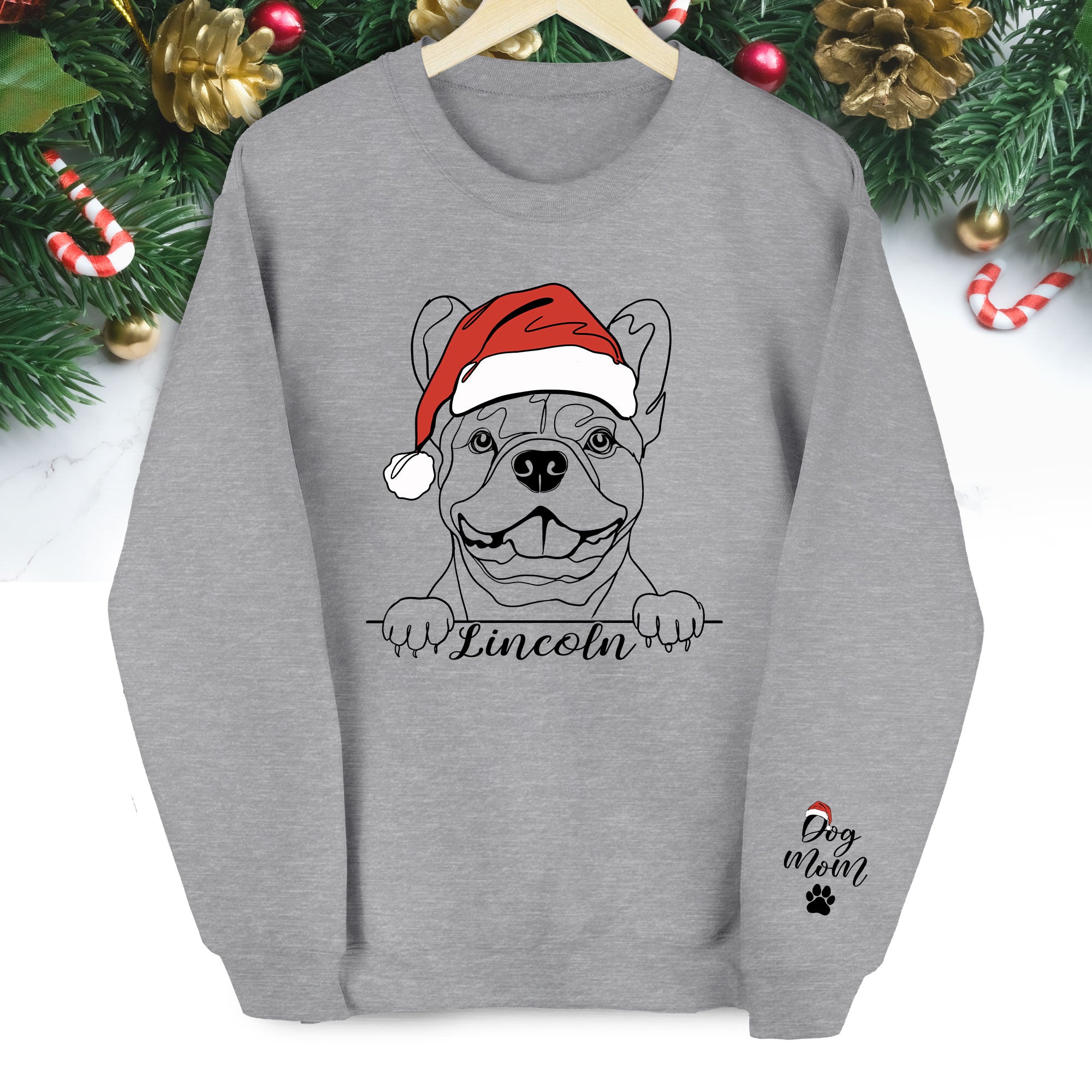 Custom Dog Face Sweatshirt for Dog Moms – Cute & Heartfelt Pet Lover Sweater