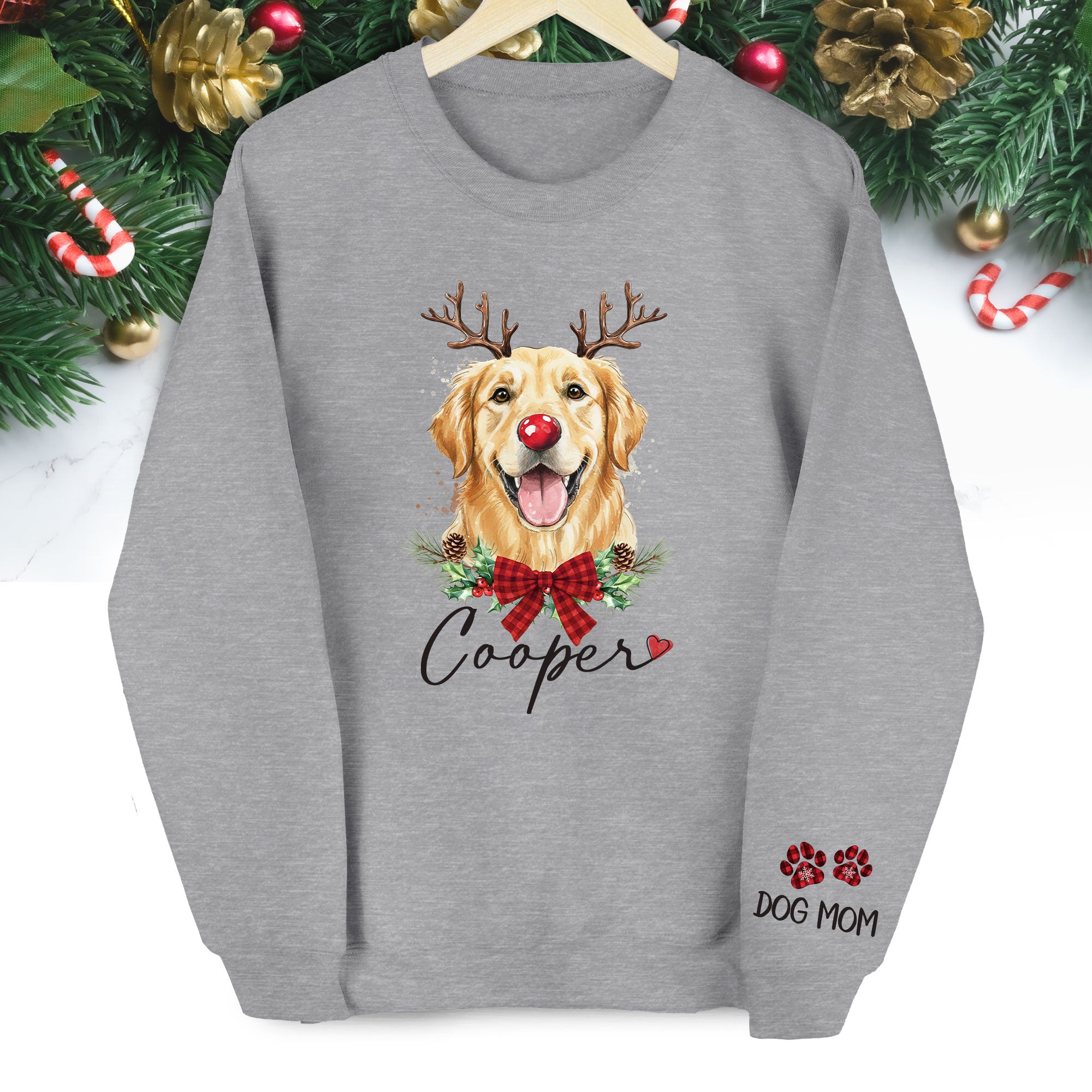 Custom Pet Face Dog Mom Sweatshirt – Personalized With Your Pup’s Photo