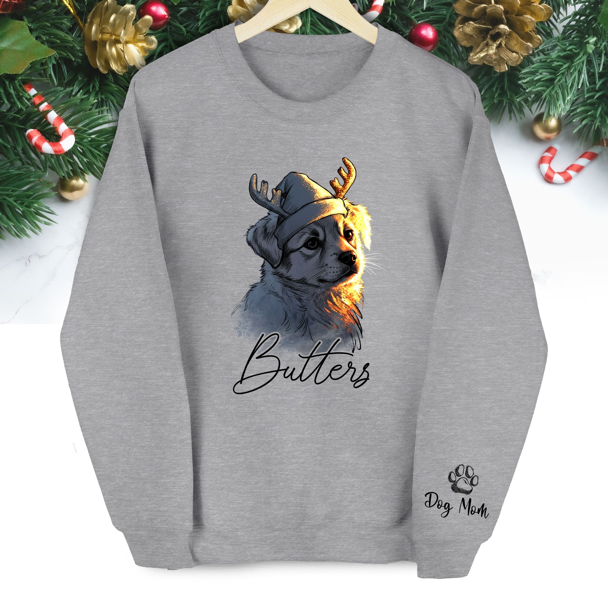 Personalized Dog Mom Sweatshirt Featuring Your Pet’s Face