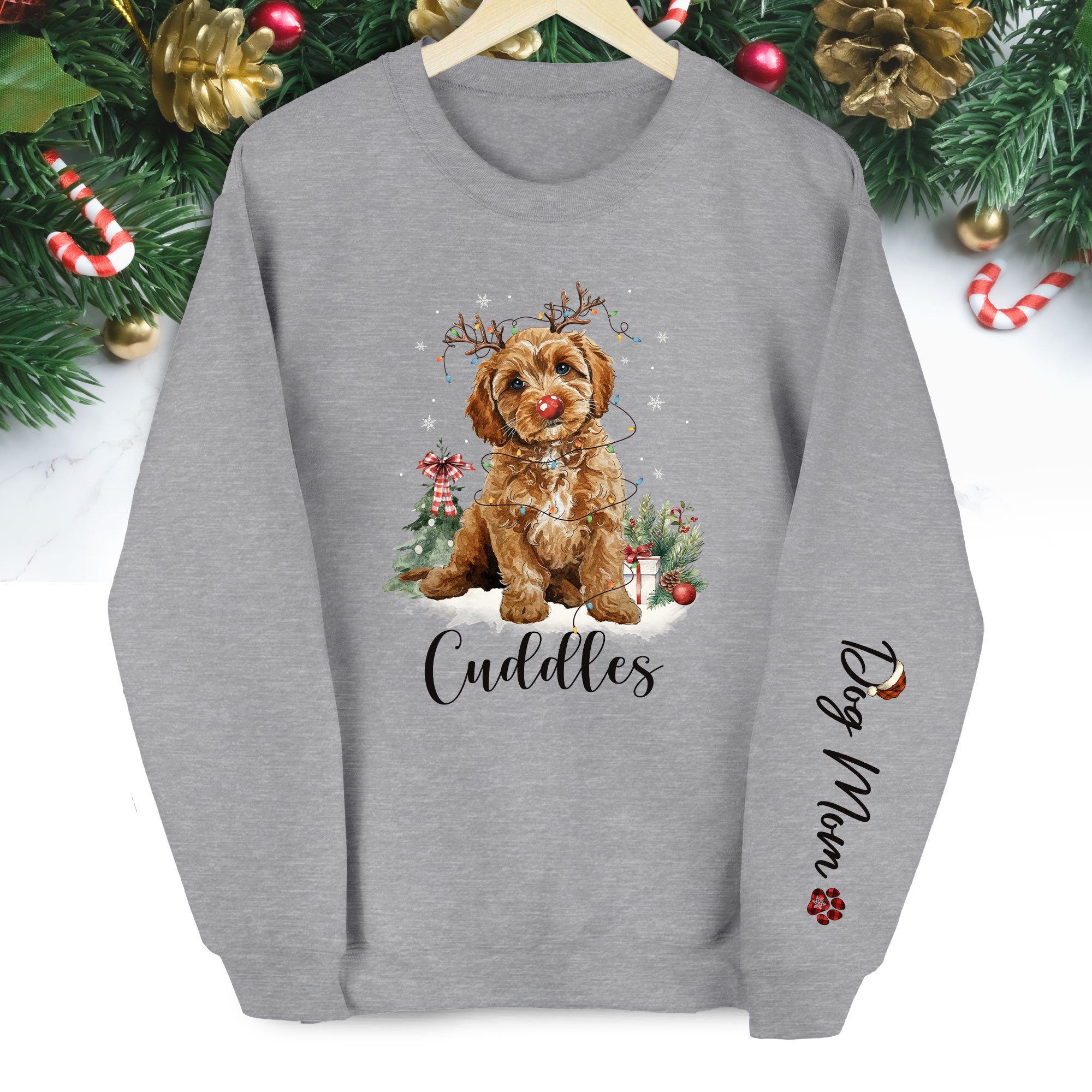 Custom Dog Face Sweatshirt for Dog Moms – Unique Gift for Pet Lovers