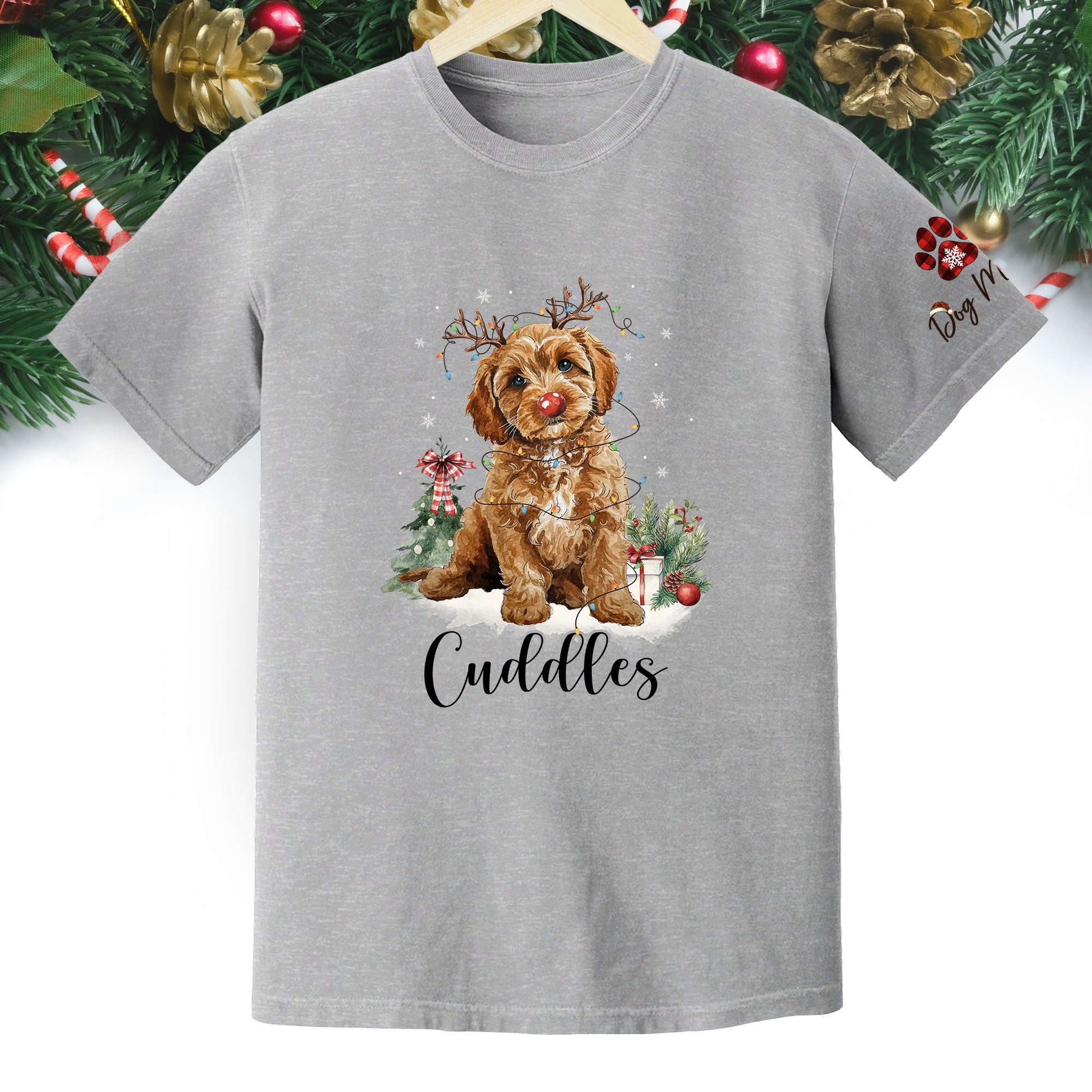 Holiday Dog Mom T-Shirt – Cozy Christmas Pet Lover Gift Idea