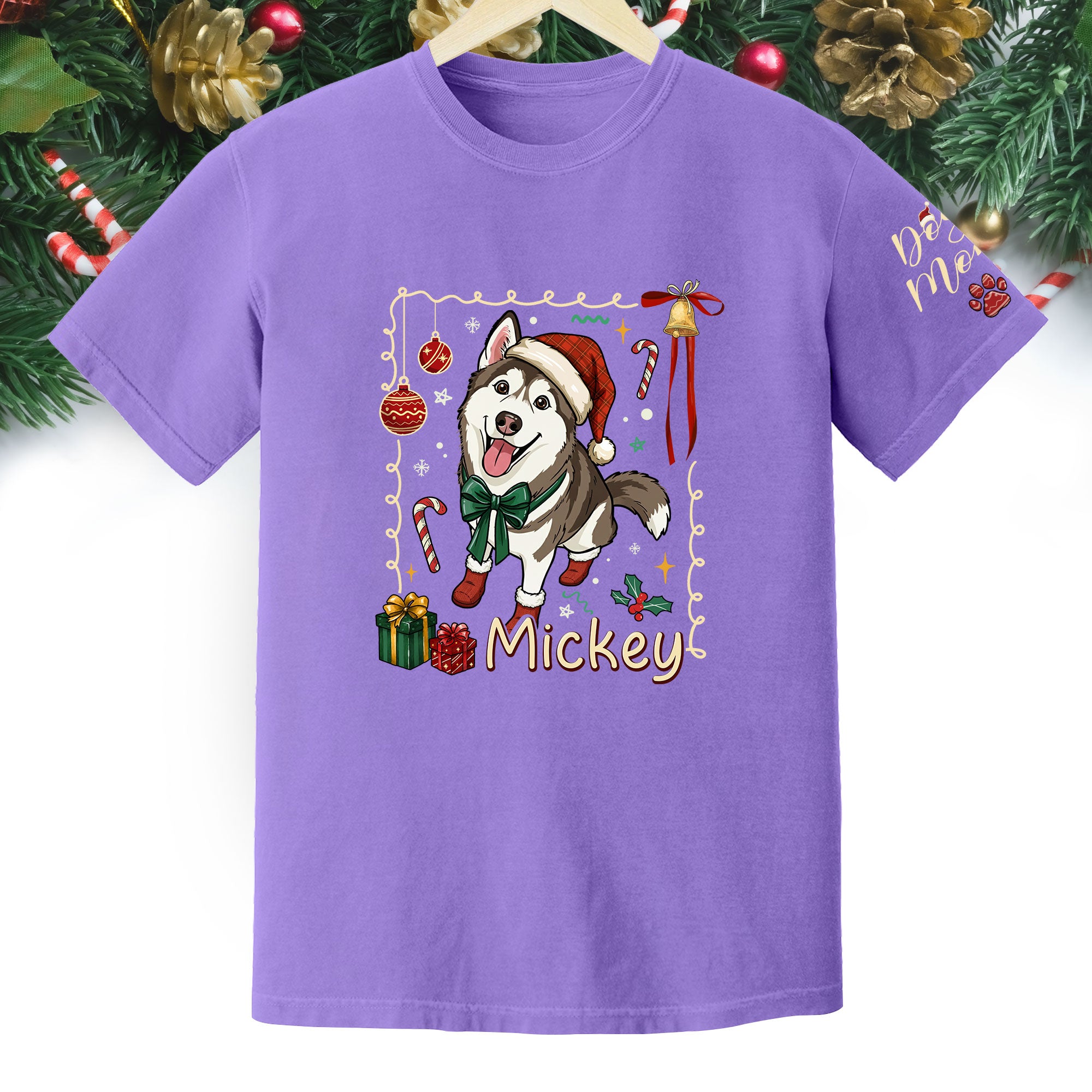 Personalized Dog Mom Shirt, Christmas Shirts For Women, Dog Mom Gift
