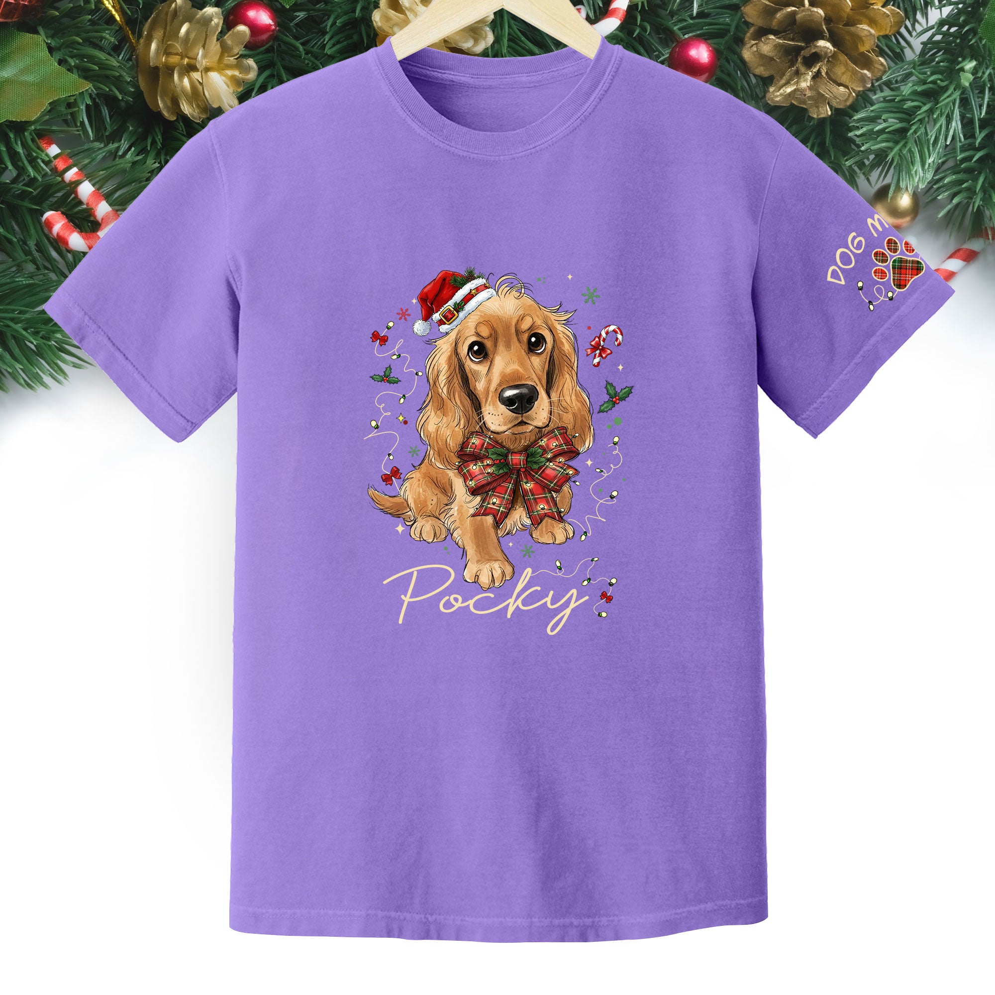 Personalized Dog Mom Shirt, Dog Mom Gift, Christmas Shirts For Women