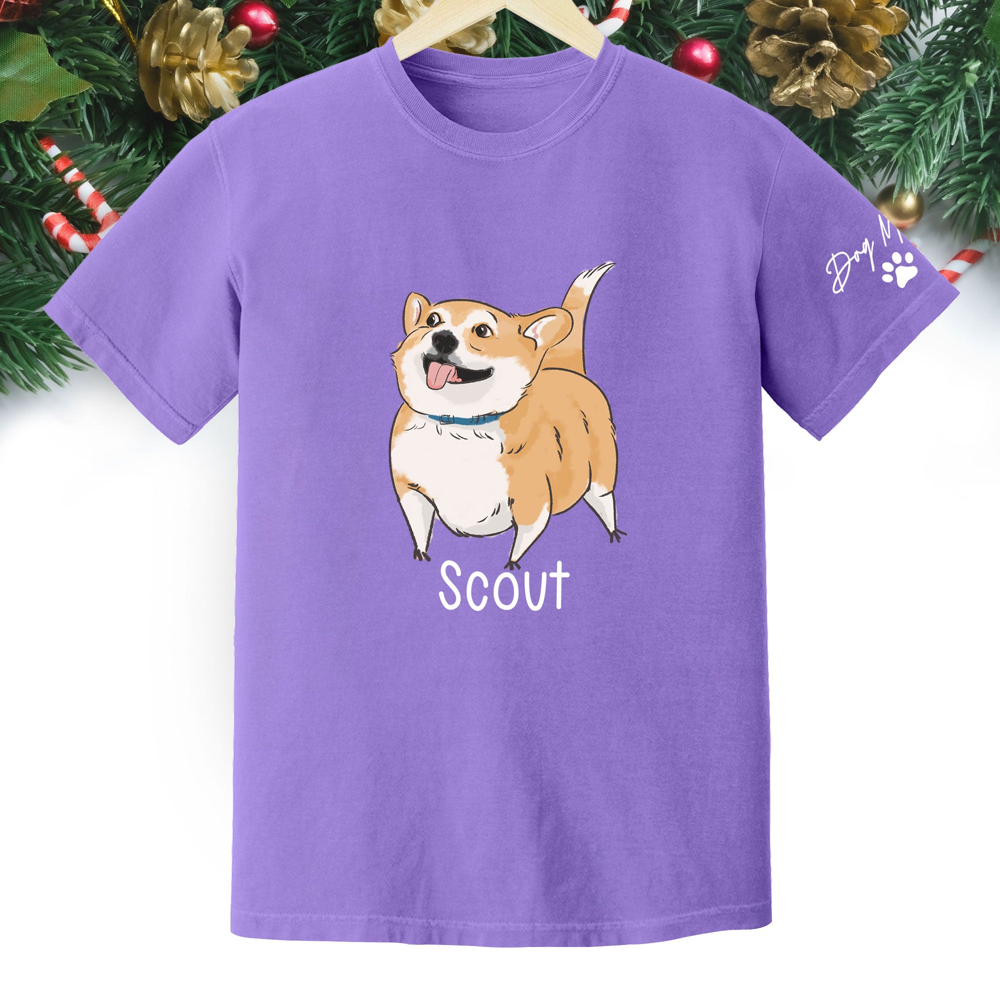 Custom Dog Mom T-Shirt – Personalized Dog Shirt with Pet Photo & Name, Cute Gift for Pet Lovers