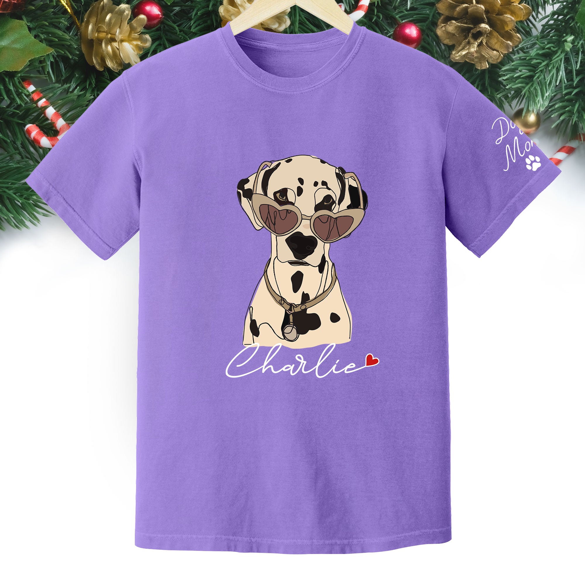Custom Dog Mom Shirt – Personalized Pet Lover T-Shirt, Unique Christmas Gift for Pet Lovers
