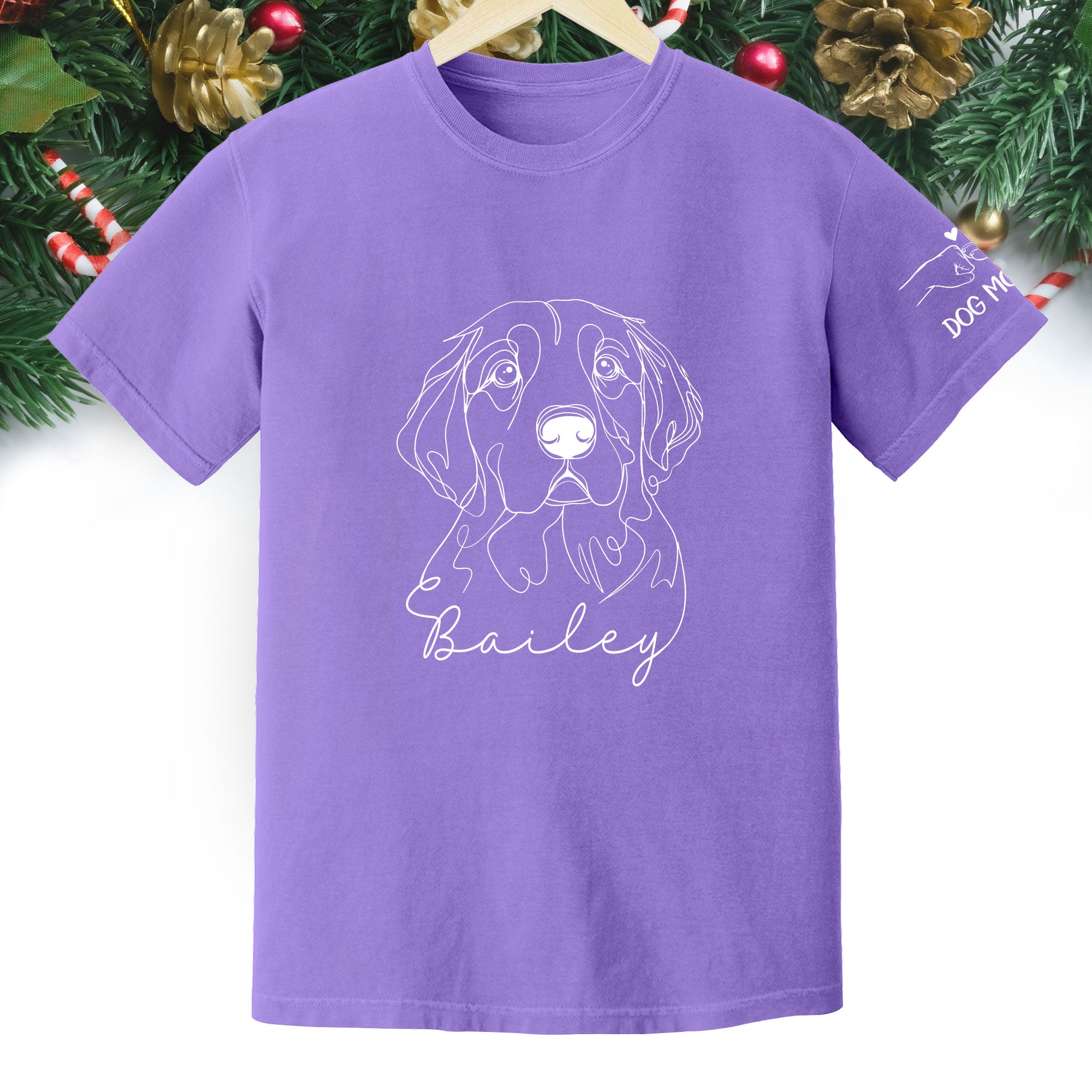 Custom Pet Photo T-Shirt – Personalized Dog Mom Shirt, Funny Christmas Gift for Pet Lovers
