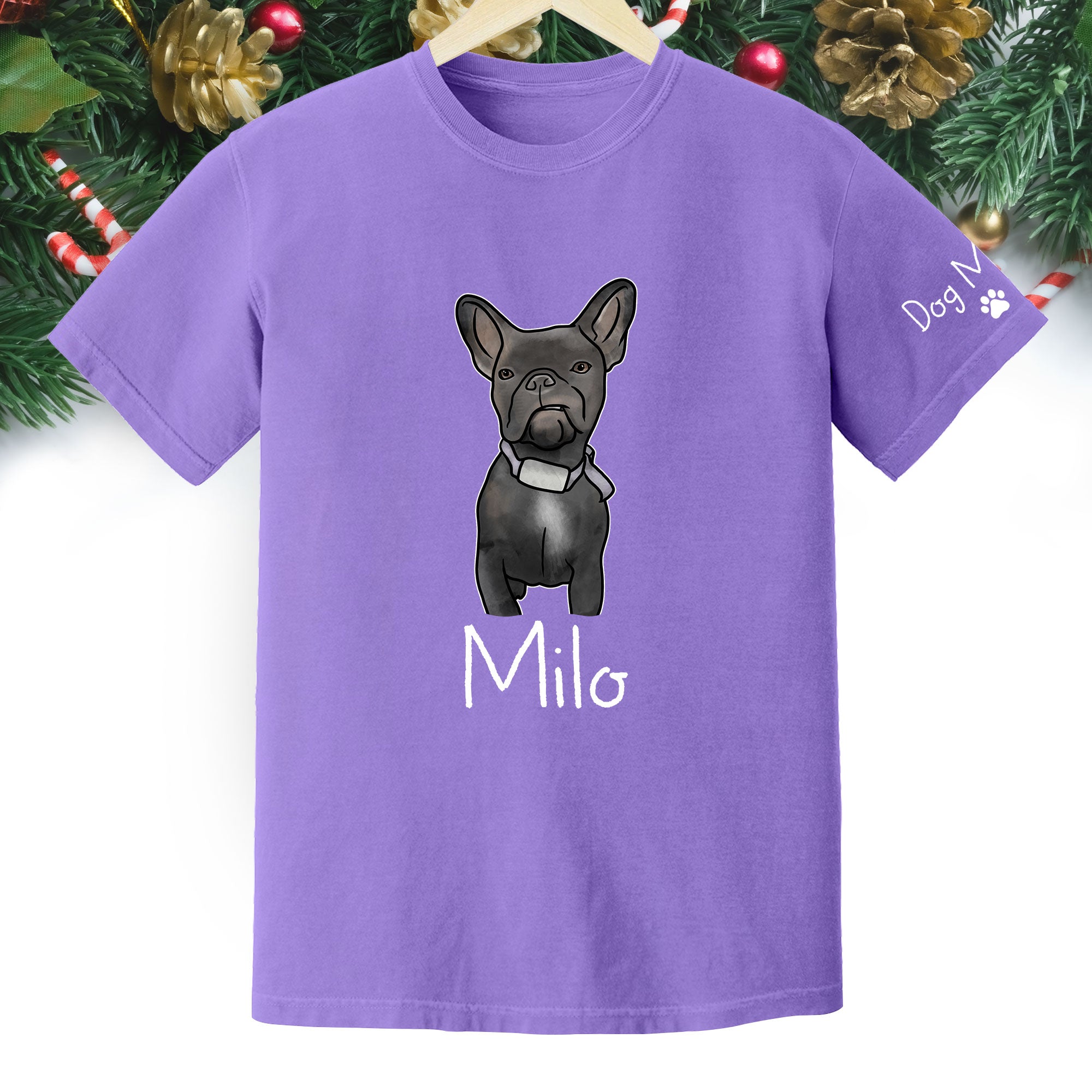 Custom Pet Portrait T-Shirt – Personalized Dog Lover Tee from Photo, Cute Gift for Dog Mom & Dog Dad