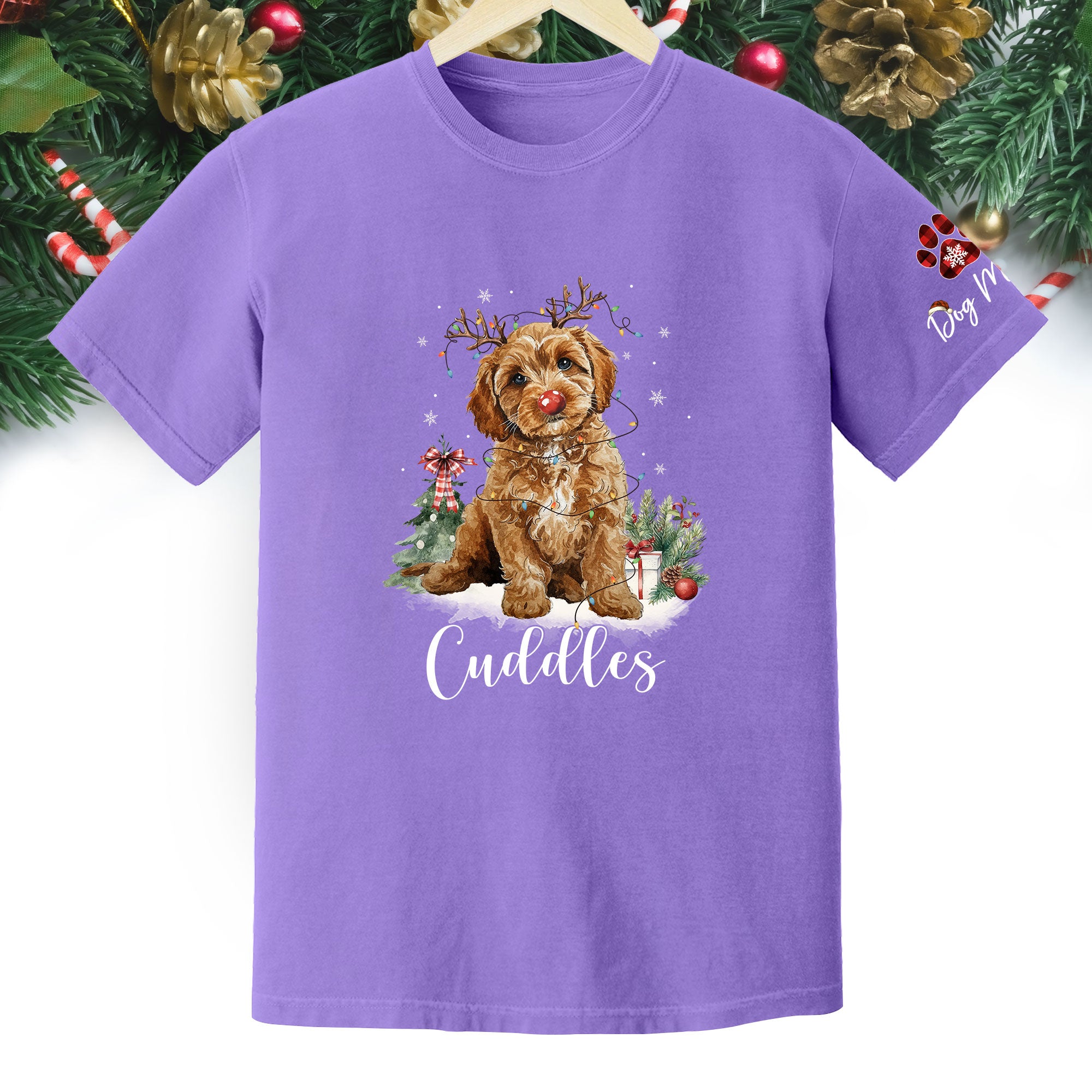 Holiday Dog Mom T-Shirt – Cozy Christmas Pet Lover Gift Idea