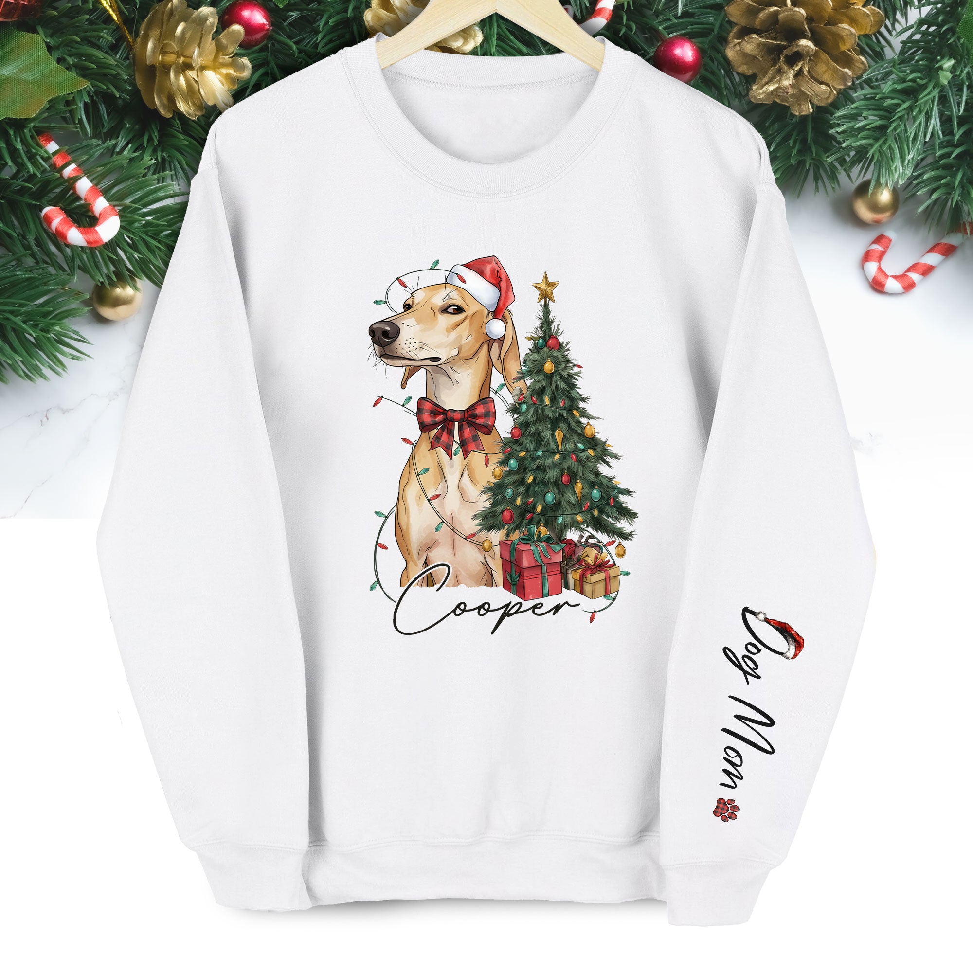 Personalized Dog Mom Sweatshirt, Christmas Sweatshirts For Women, Dog Mom Gift