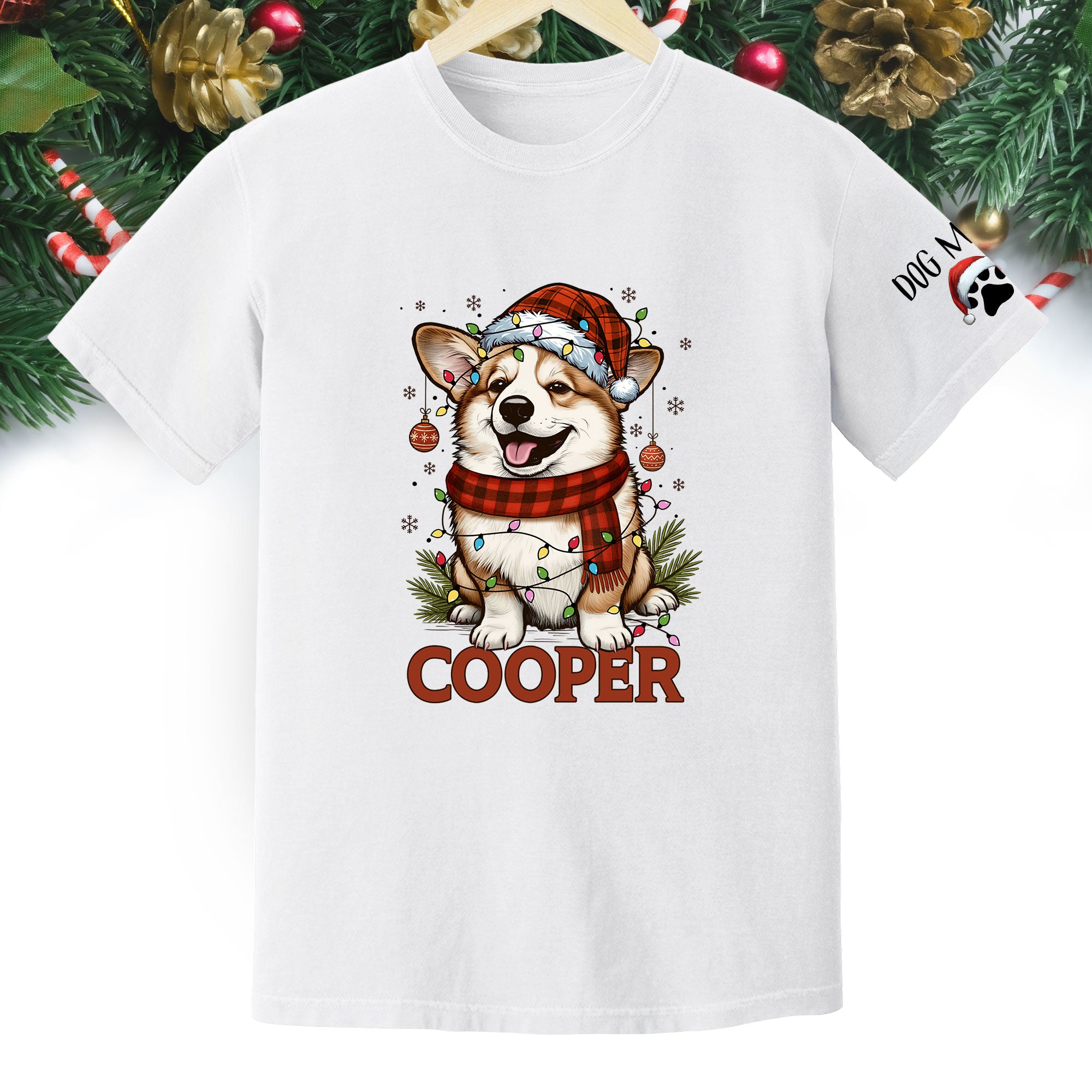 Personalized Pet Lover T-Shirt – Custom Dog Photo Christmas Shirt, Gift for Women