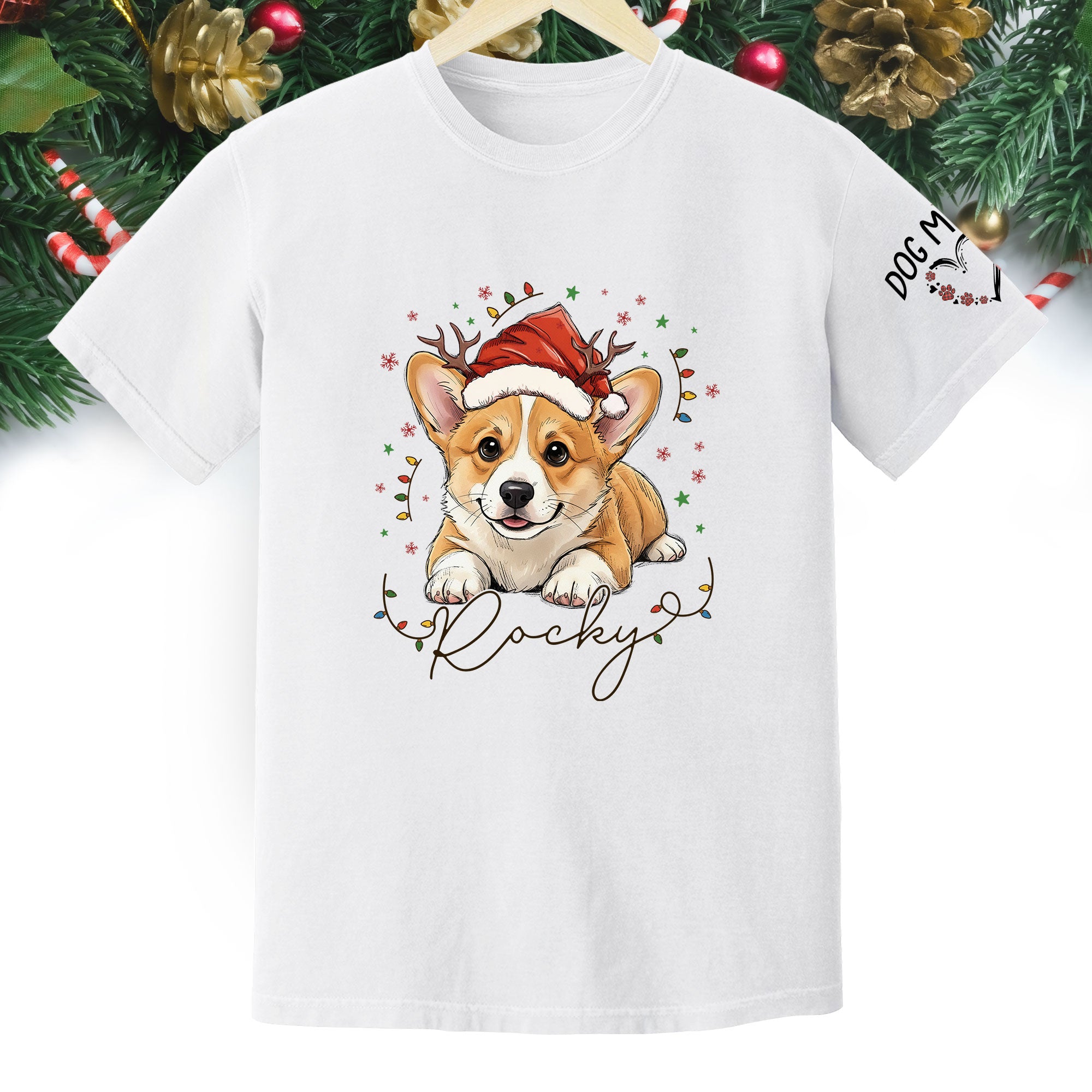 Personalized Pet Christmas Shirt – Custom Dog T-Shirt, Cute Holiday Gift for Pet Lovers